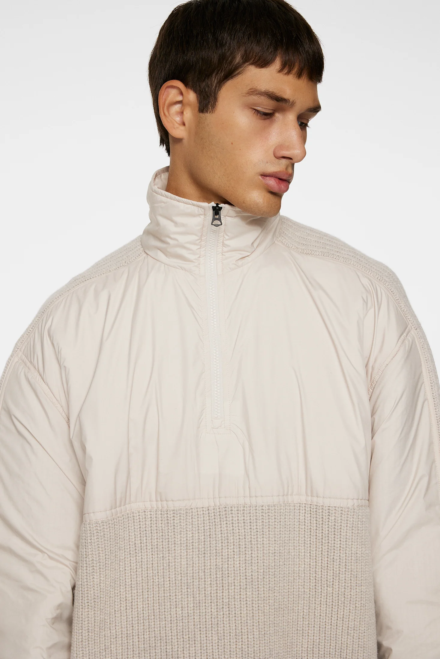 Cole Hybrid Knit Quarter Zip / Moonbeam - Image 6