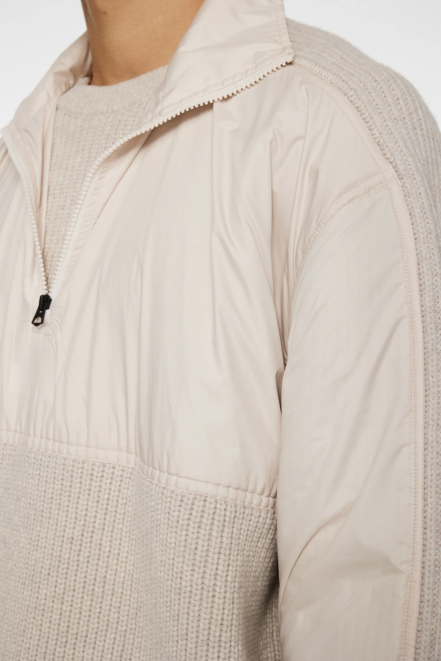 Cole Hybrid Knit Quarter Zip / Moonbeam - Image 7