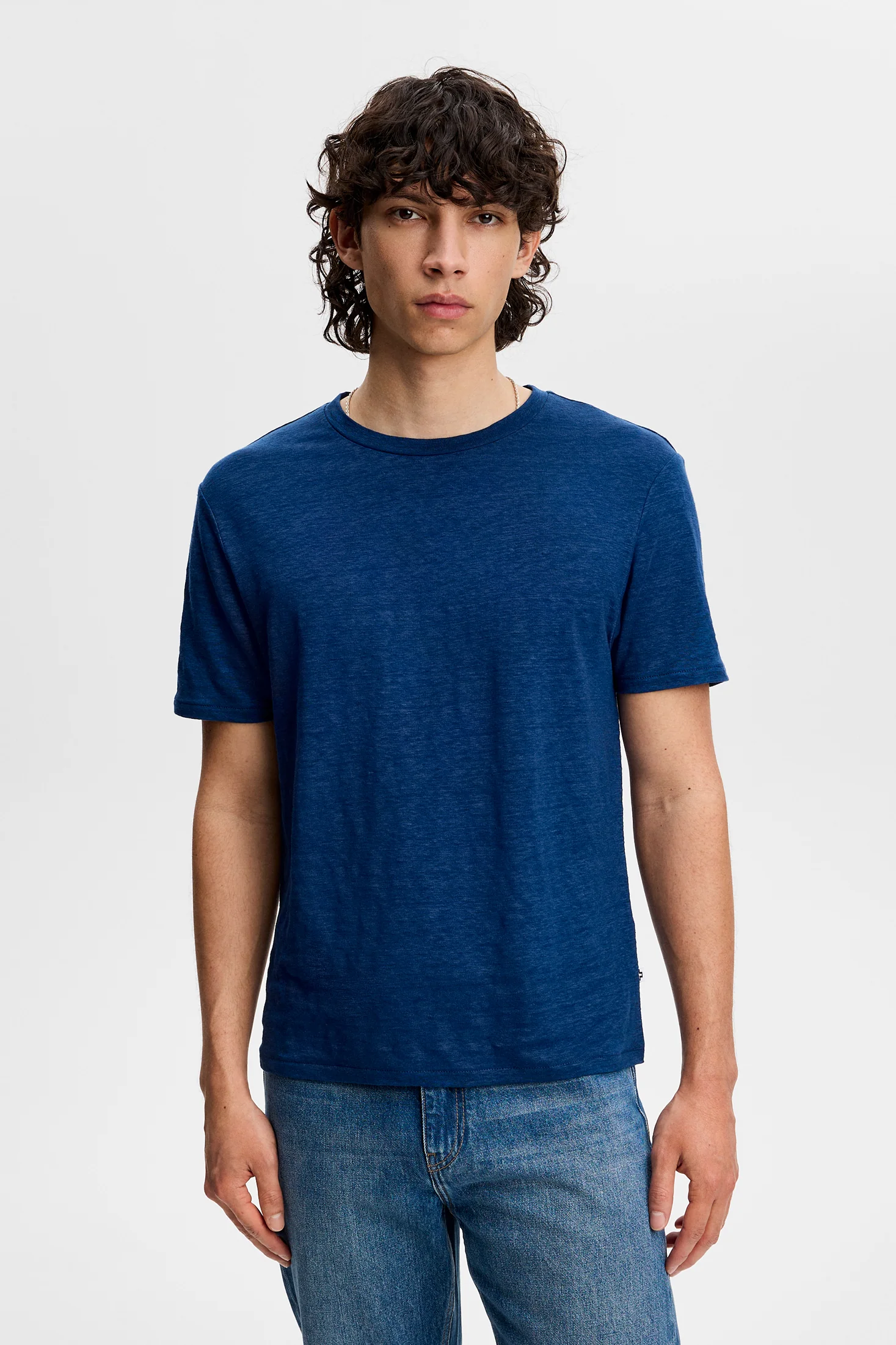 Coma Linen Tee / Estate Blue - Image 2