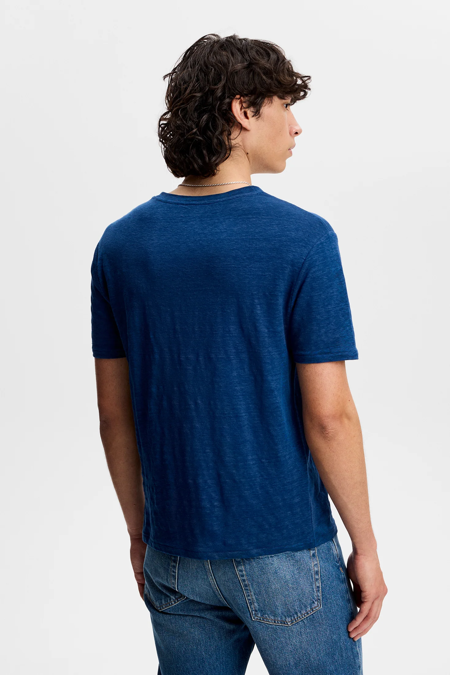 Coma Linen Tee / Estate Blue - Image 3