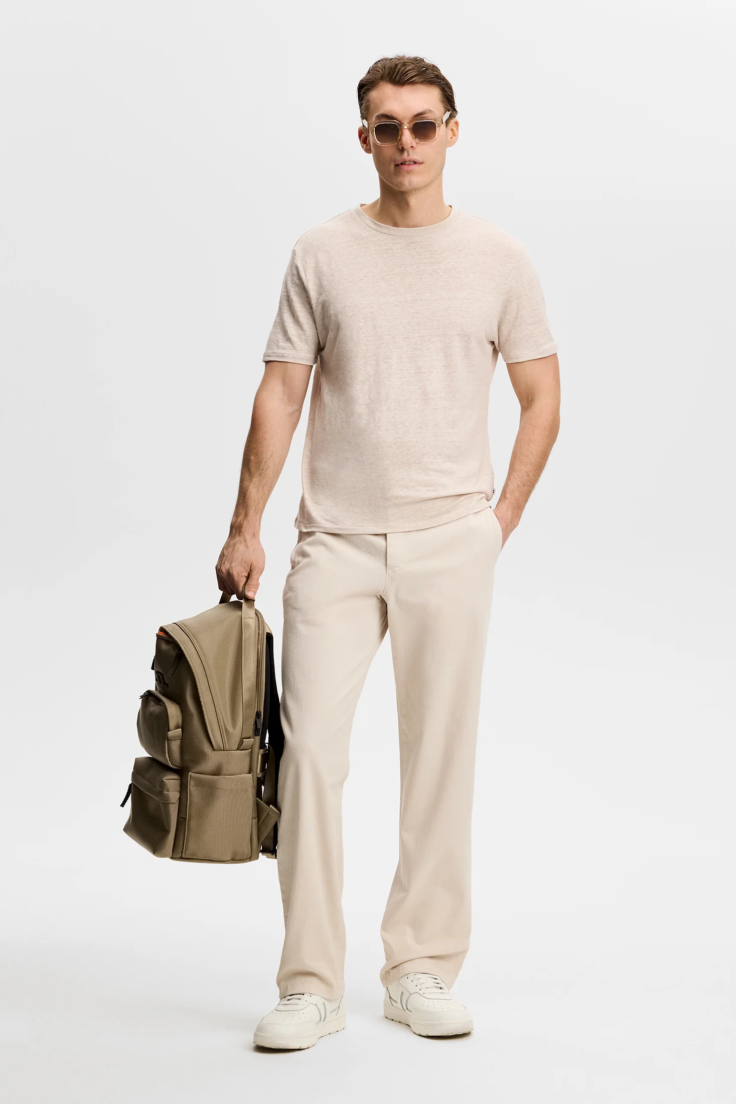 Coma Linen Tee / Moonbeam - Image 4