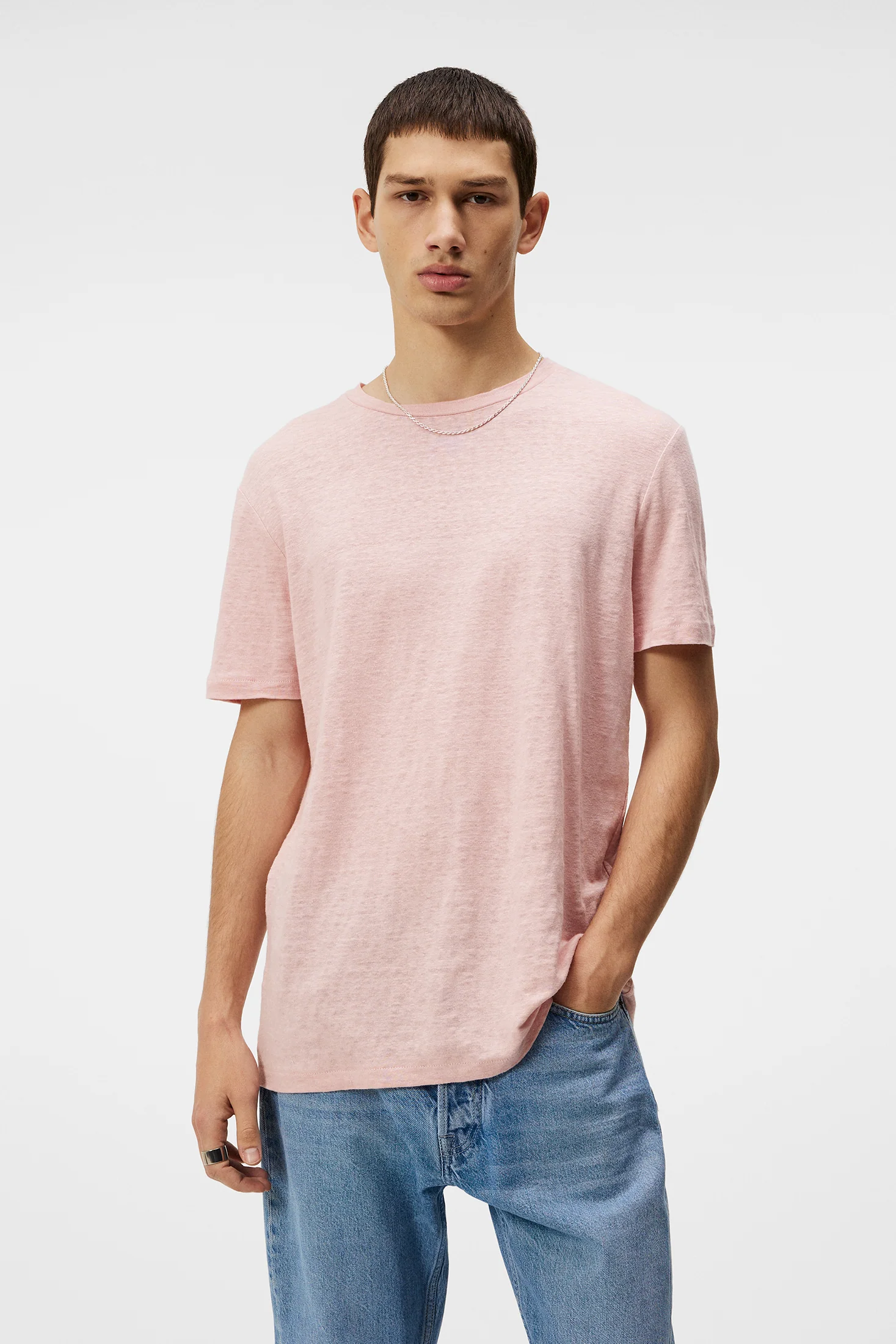 Coma Linen Tee / Powder Pink - Image 2