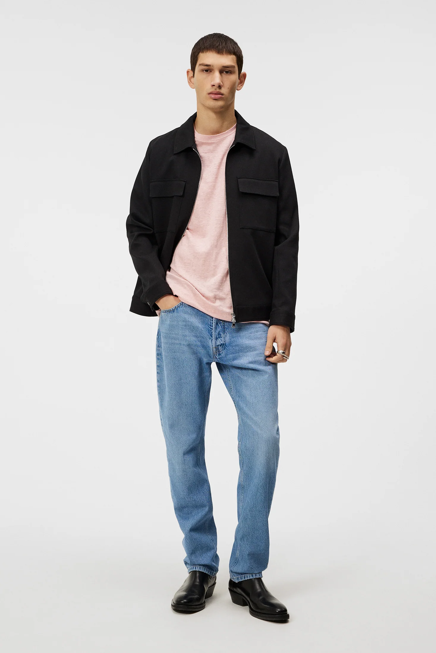 Coma Linen Tee / Powder Pink - Image 4