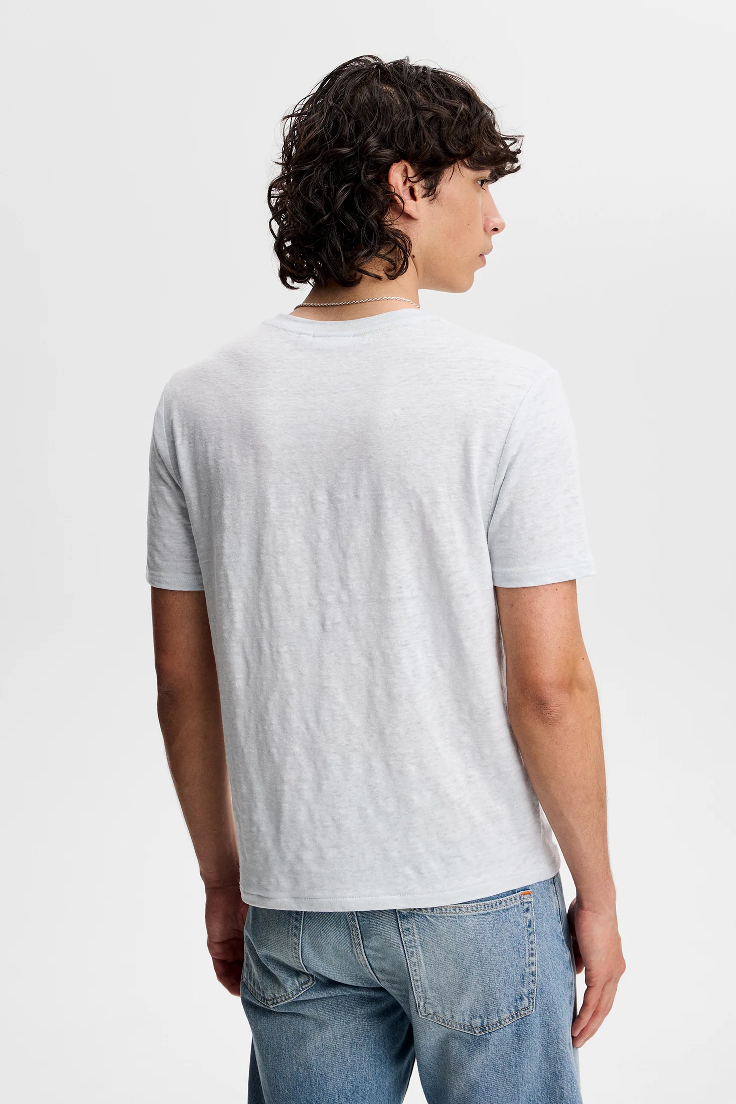 Coma Linen Tee / Skywriting - Image 3