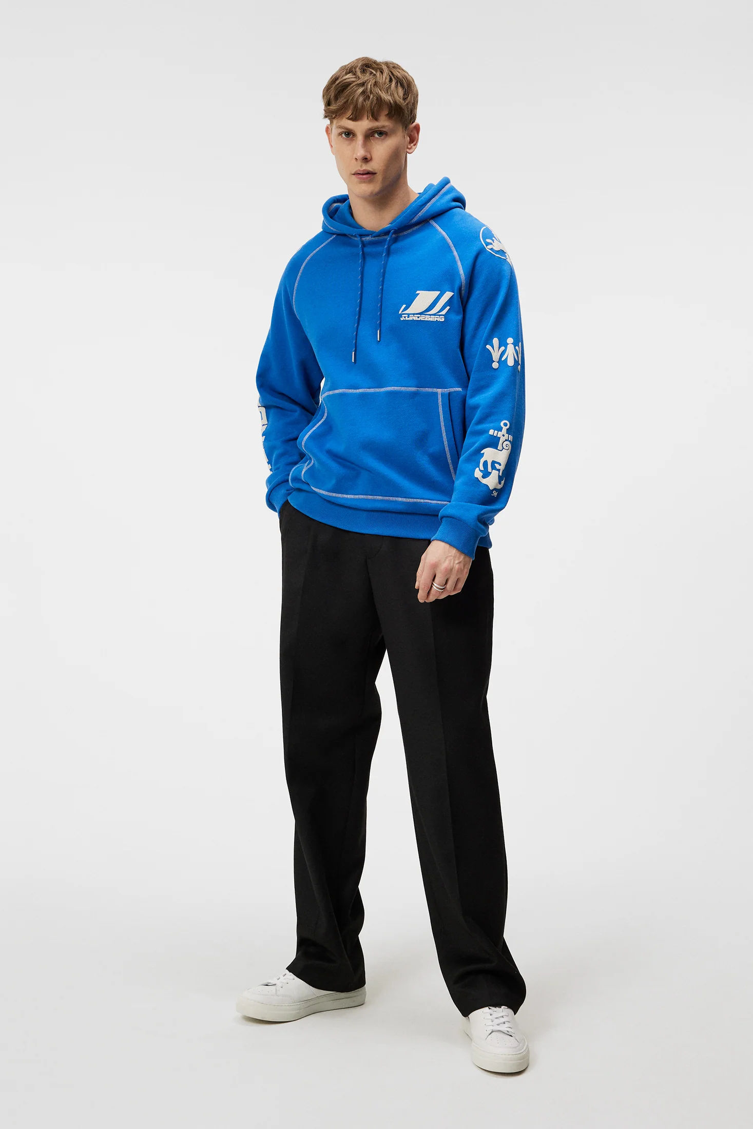 Concord Contrast Seam Hoodie / Nautical Blue - Image 5