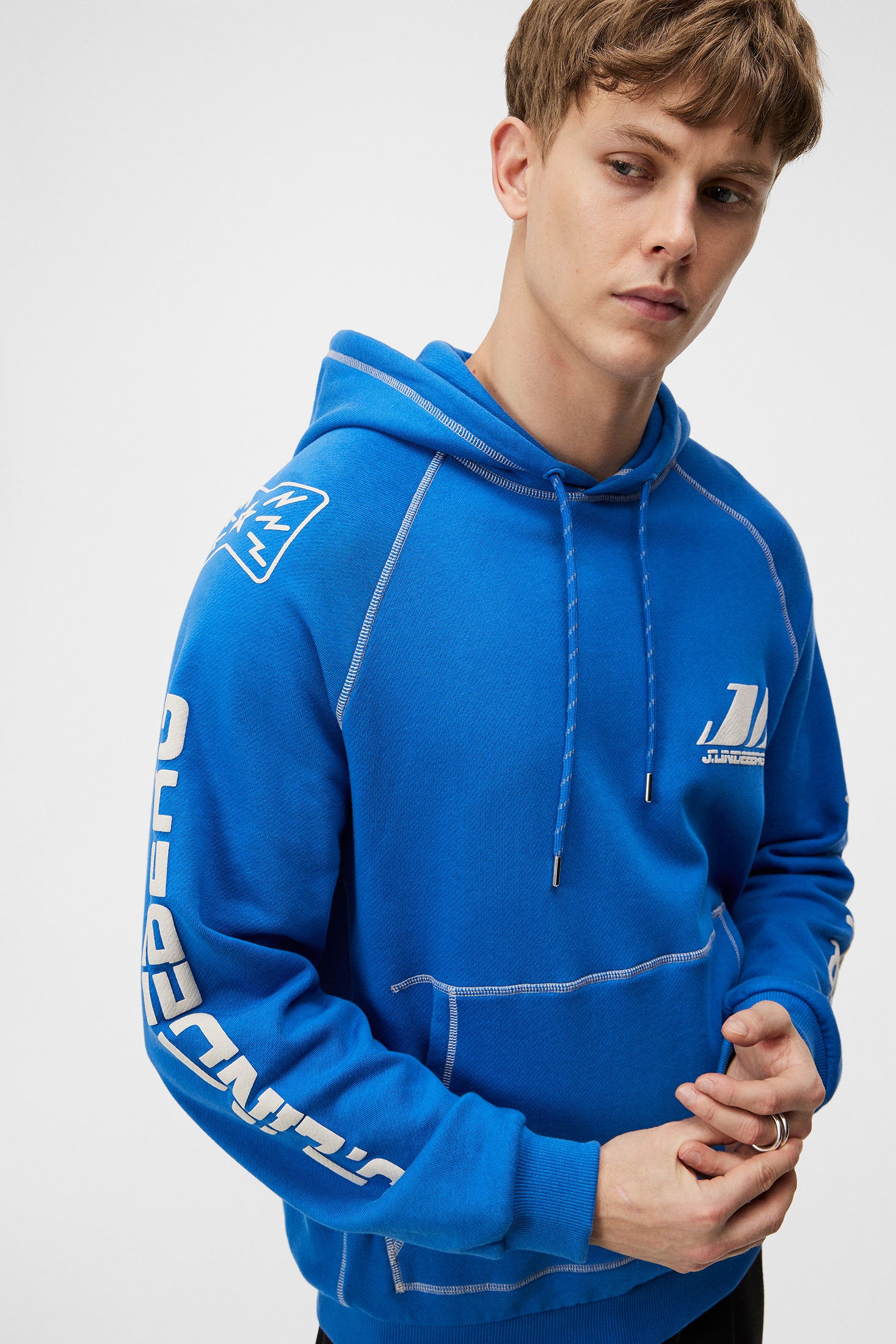 Concord Contrast Seam Hoodie / Nautical Blue - Image 6