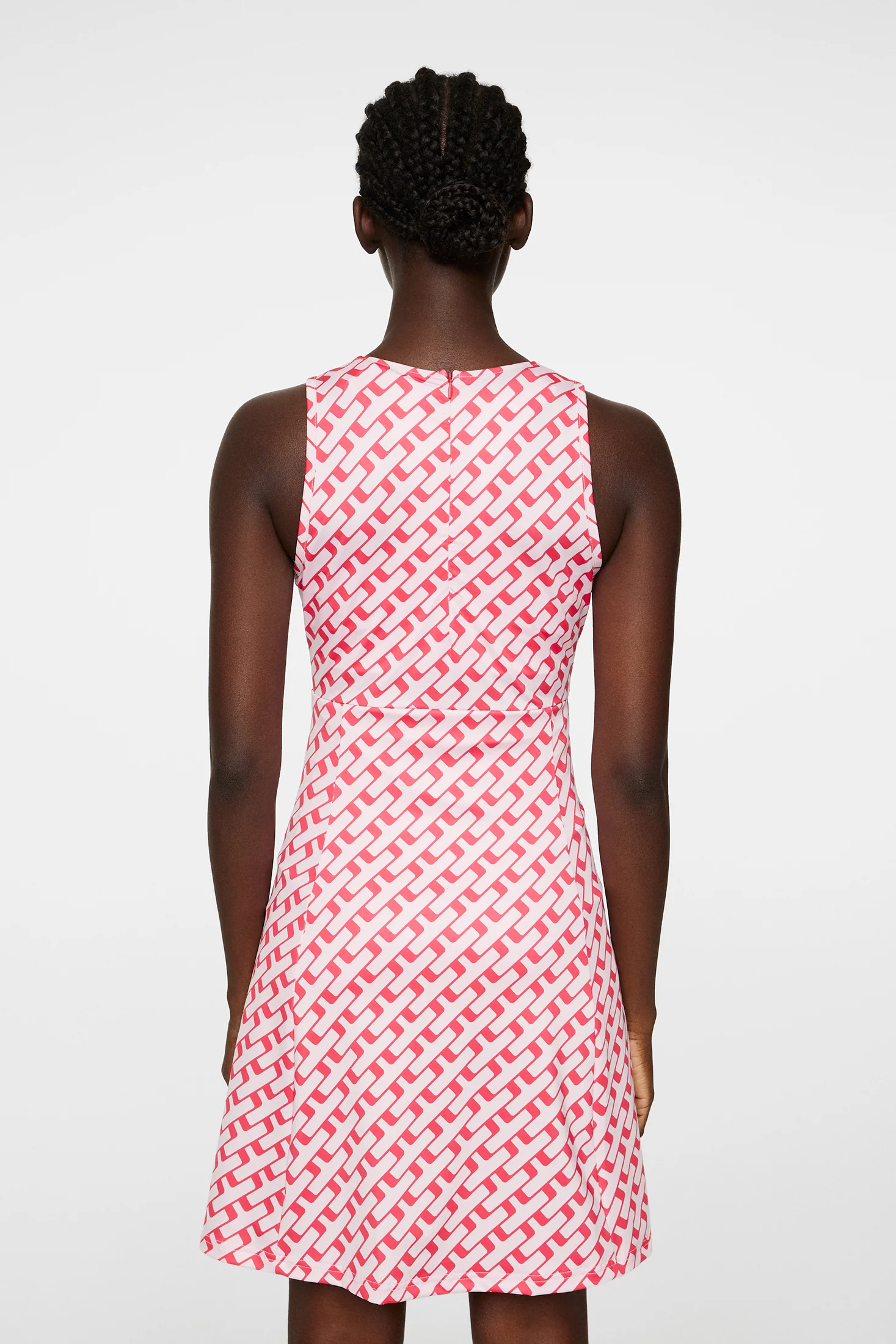 Cora Print Dress / Tour Geo Pink M - Image 3