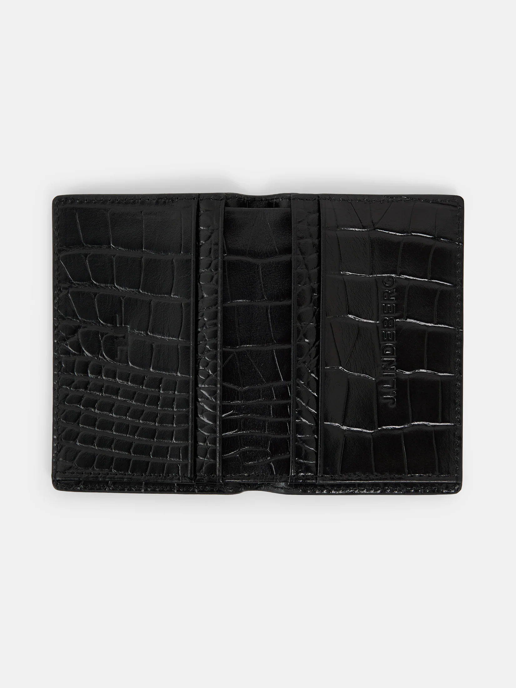 Croc Folded Card Holder / Black - Image 3