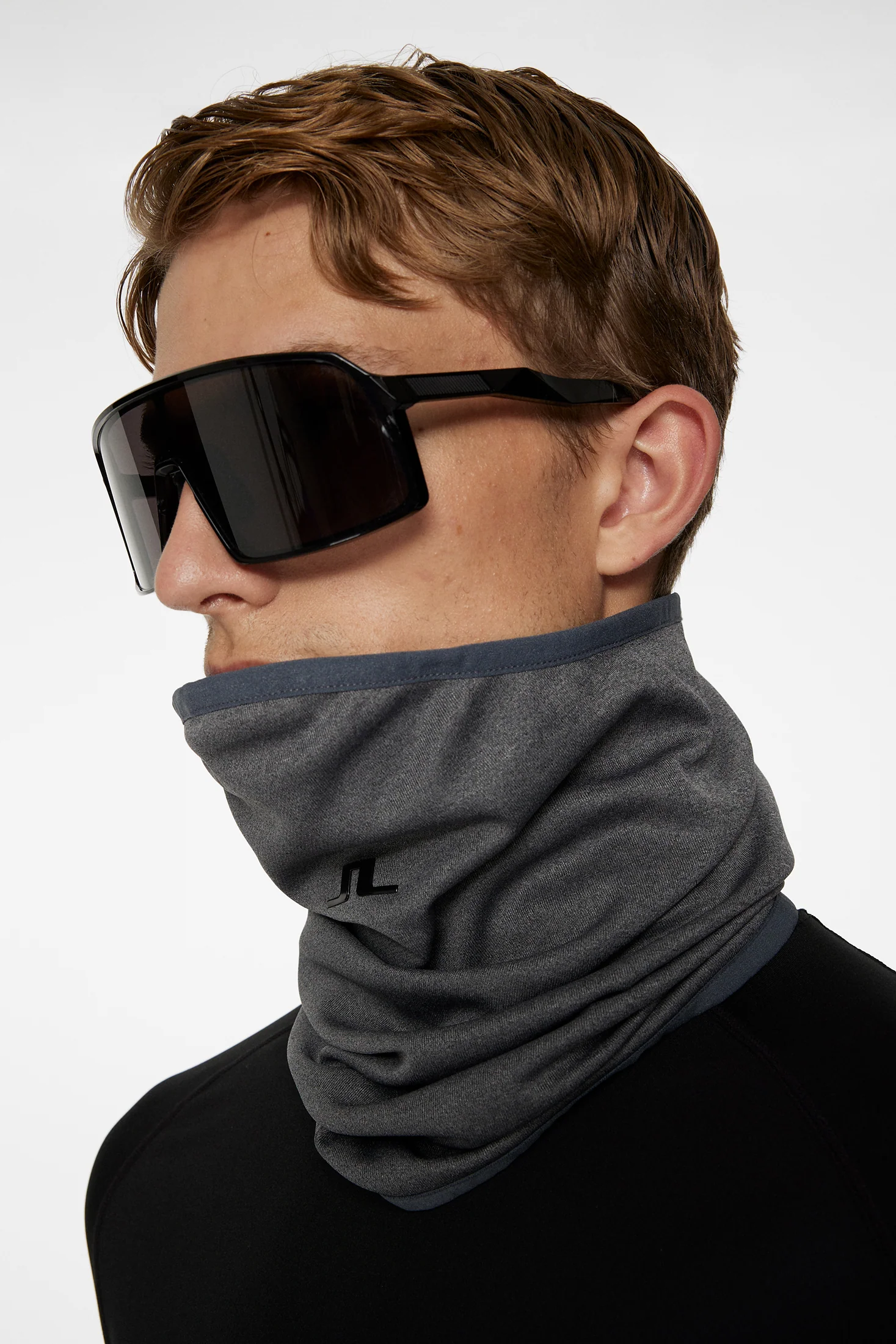 Damian Neck Gaiter / Dark Grey Melange - Image 3