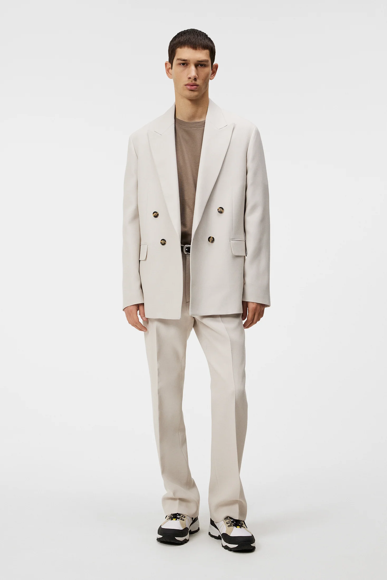 David U Double Weave Blazer / Moonbeam - Image 4
