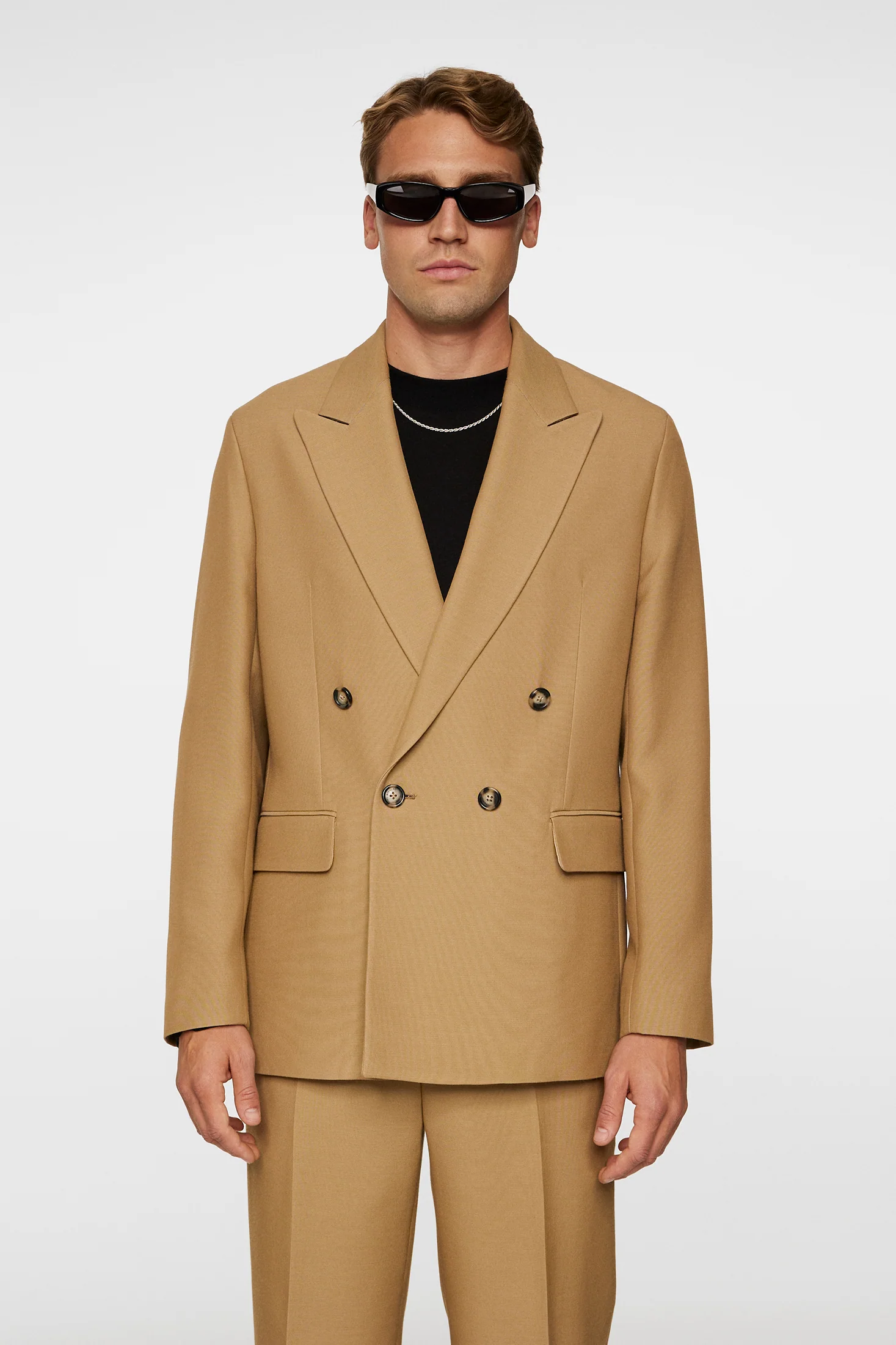 David U Double Weave Blazer / Tiger Brown - Image 2