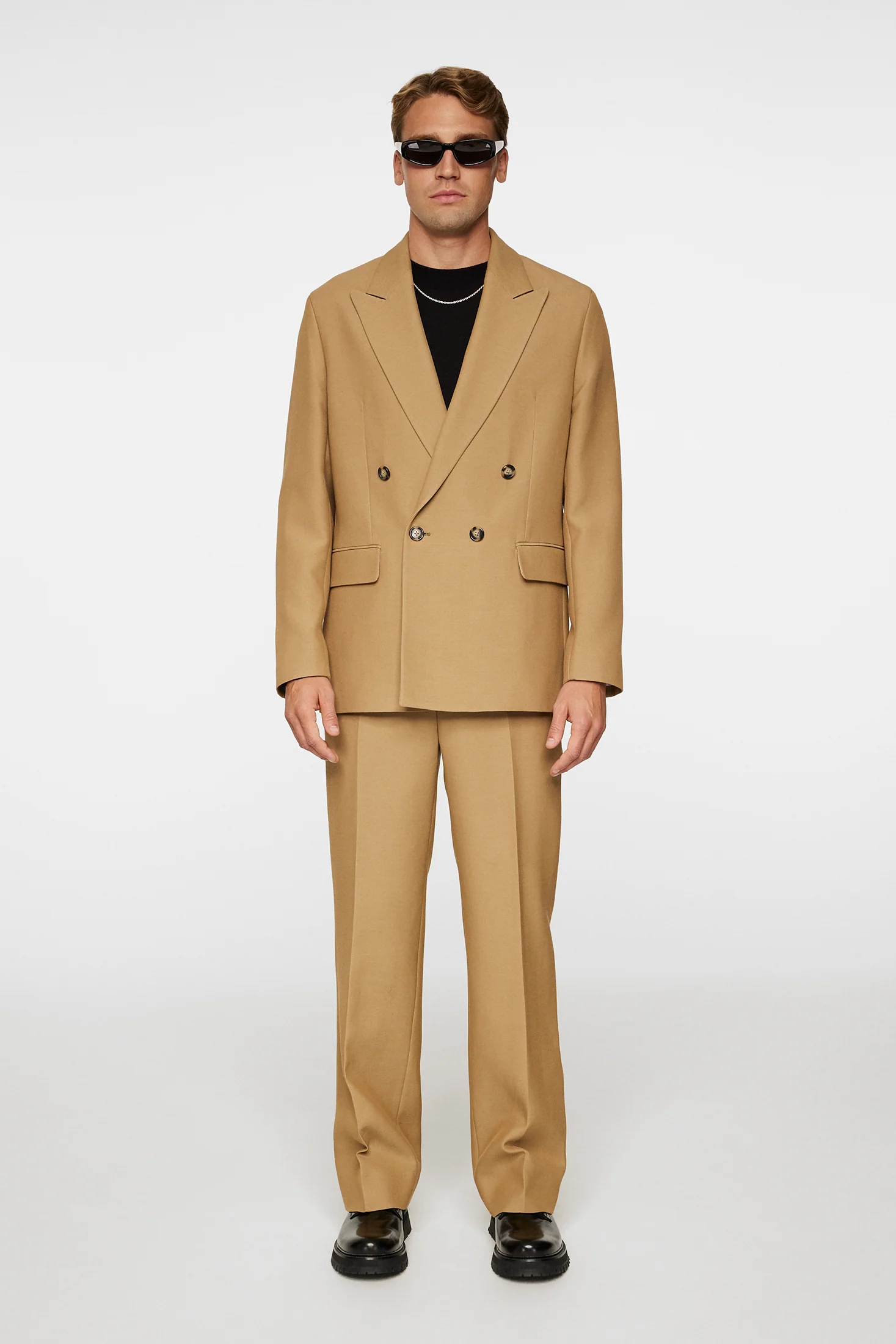David U Double Weave Blazer / Tiger Brown - Image 4