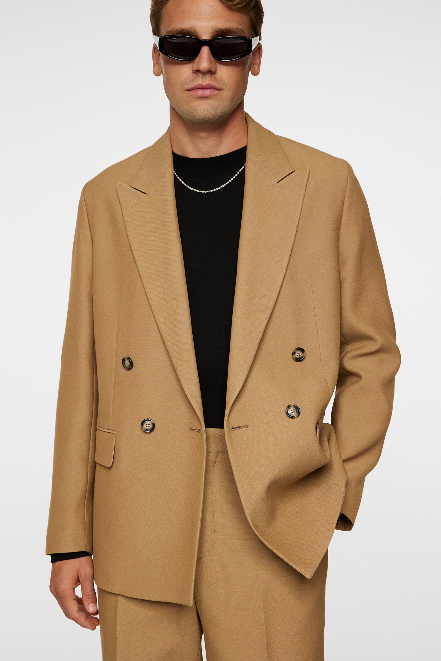David U Double Weave Blazer / Tiger Brown - Image 5