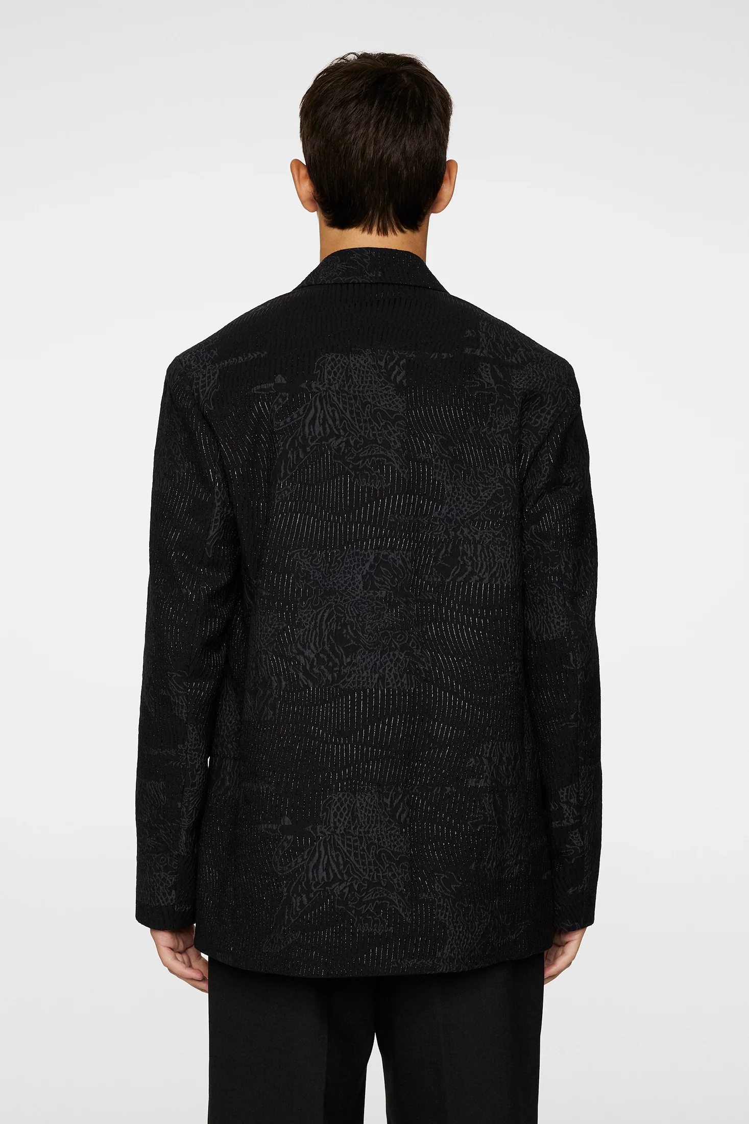 David U Jacquard Blazer / Black - Image 4