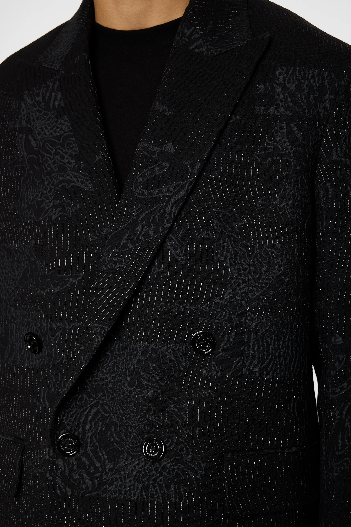 David U Jacquard Blazer / Black - Image 7