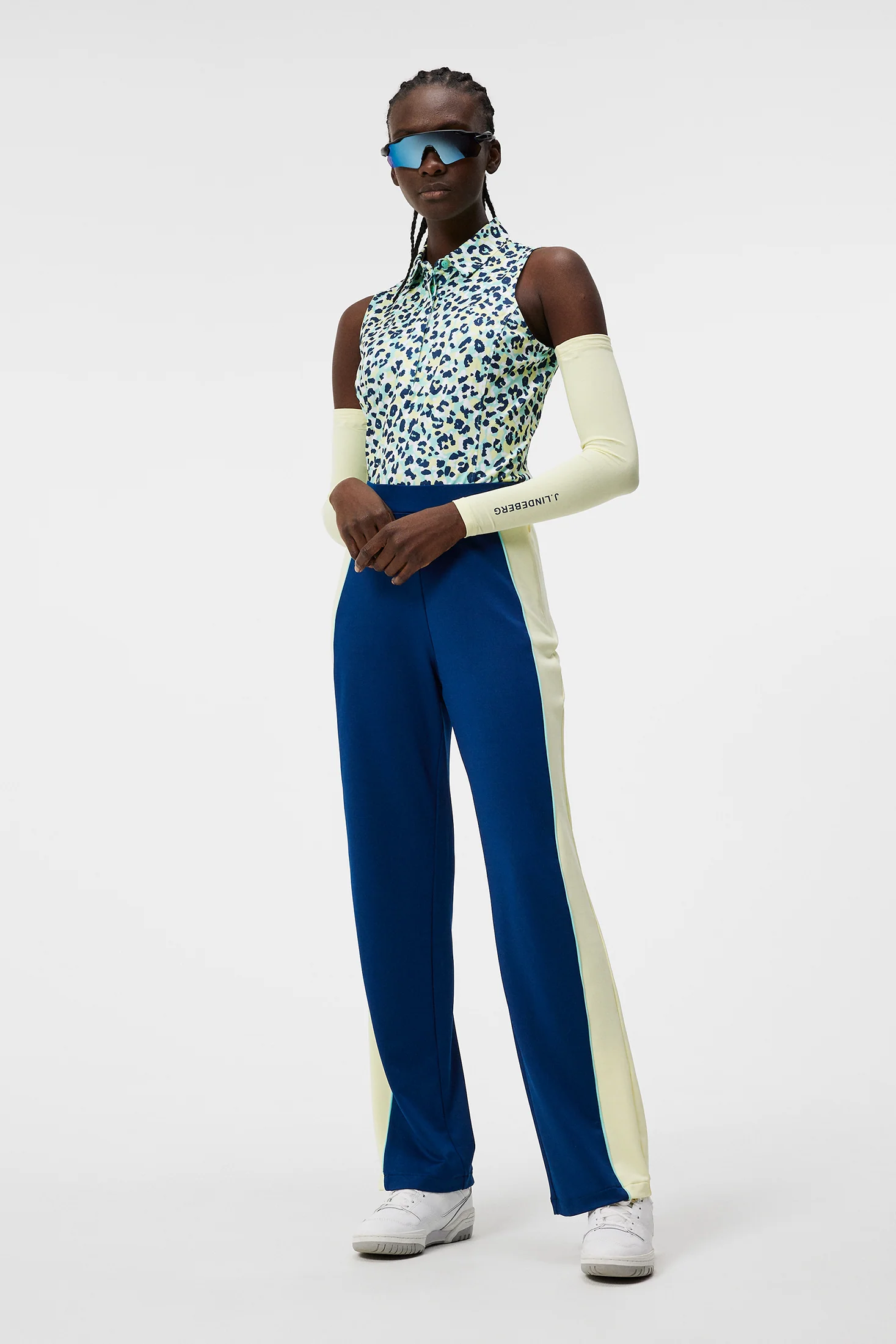 Dena Print Sleeveless Top / Leopard Aruba Blue - Image 4
