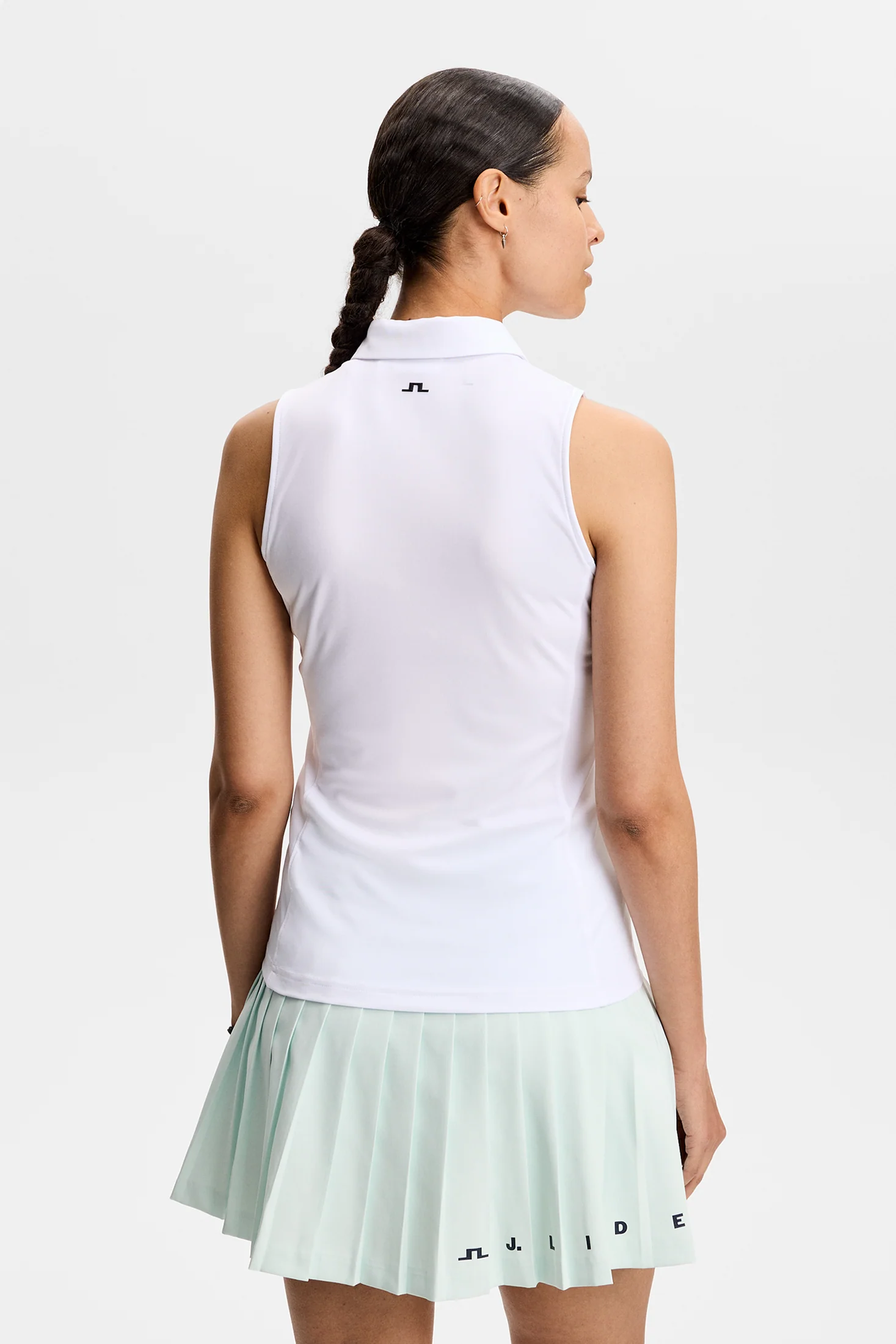 Dena Sleeveless Polo / White - Image 3