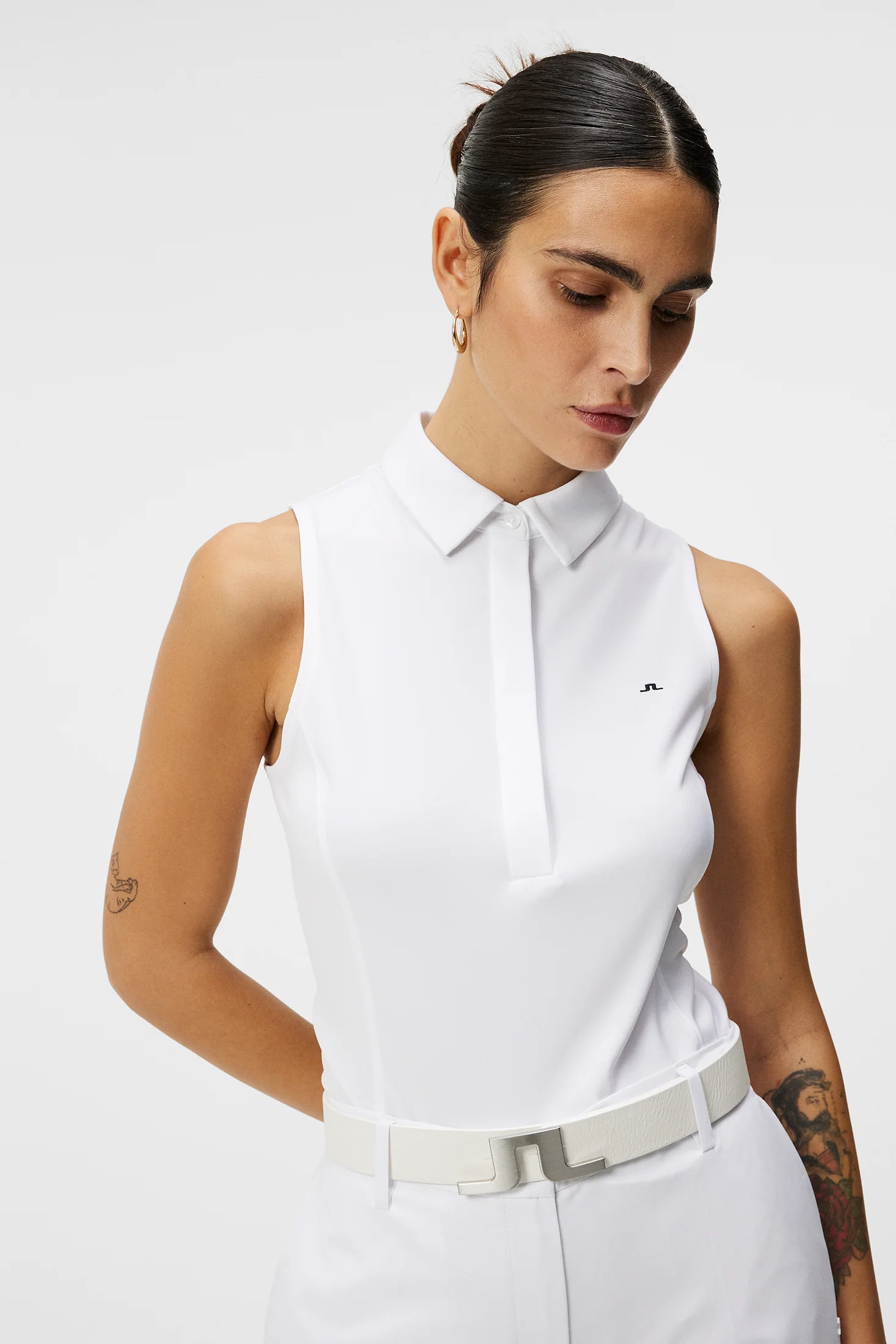 Dena Sleeveless Top / White - Image 5
