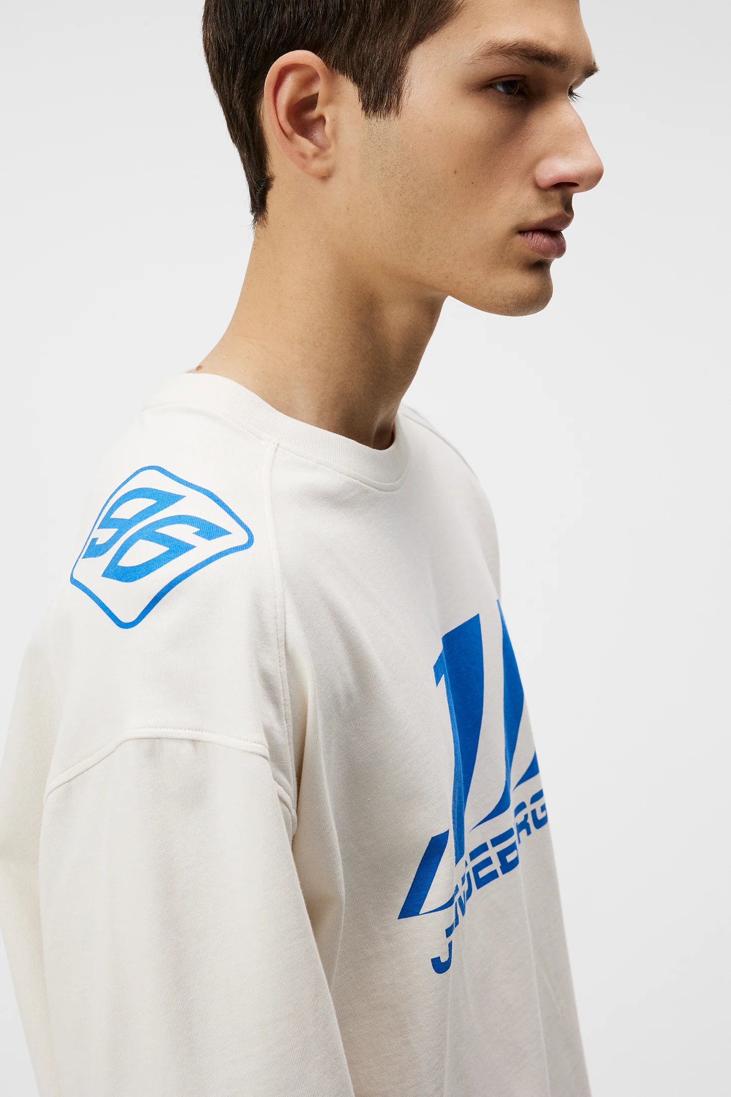 Derk Longsleeve Moto Tee / Cloud White - Image 5