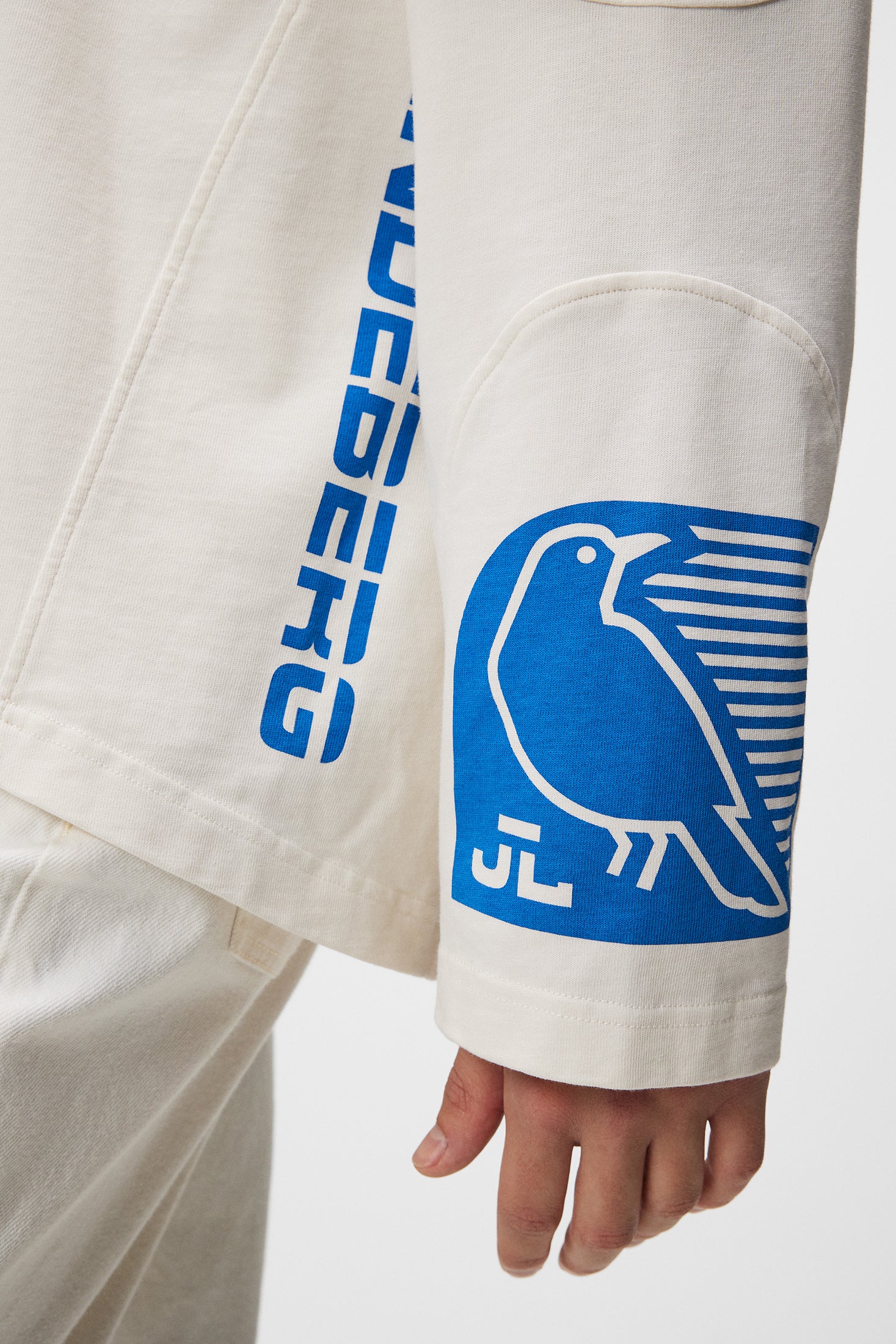 Derk Longsleeve Moto Tee / Cloud White - Image 6