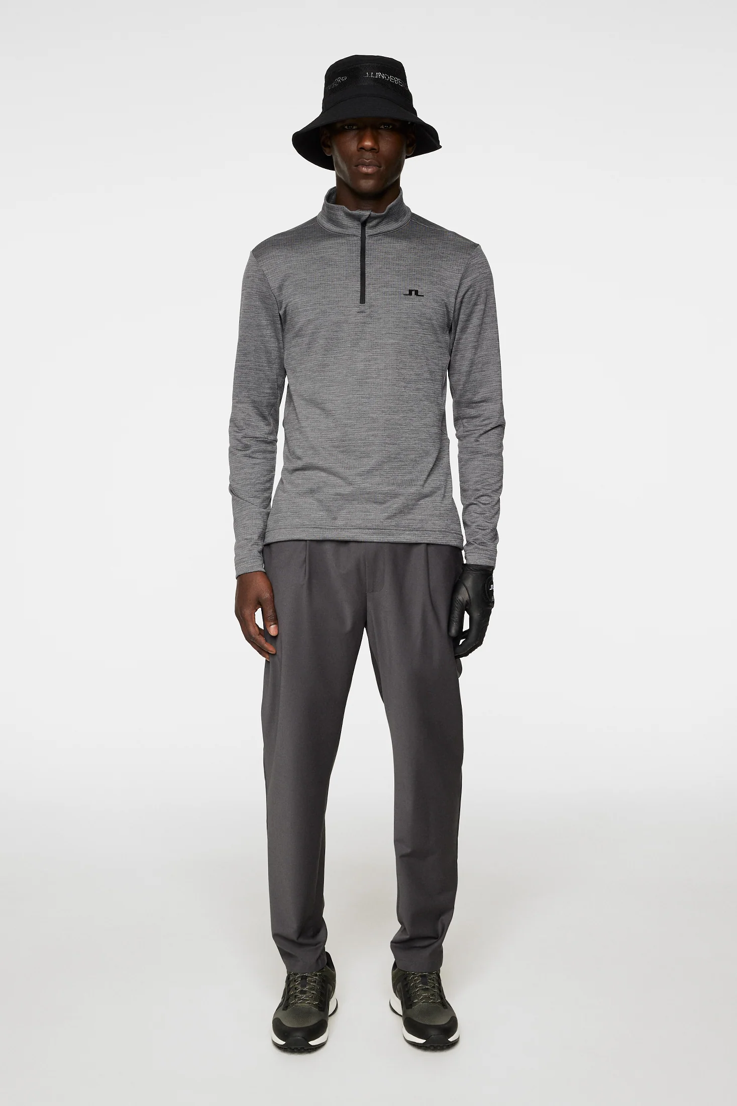 Destry Zip Mid Layer / Dark Grey Melange - Image 4