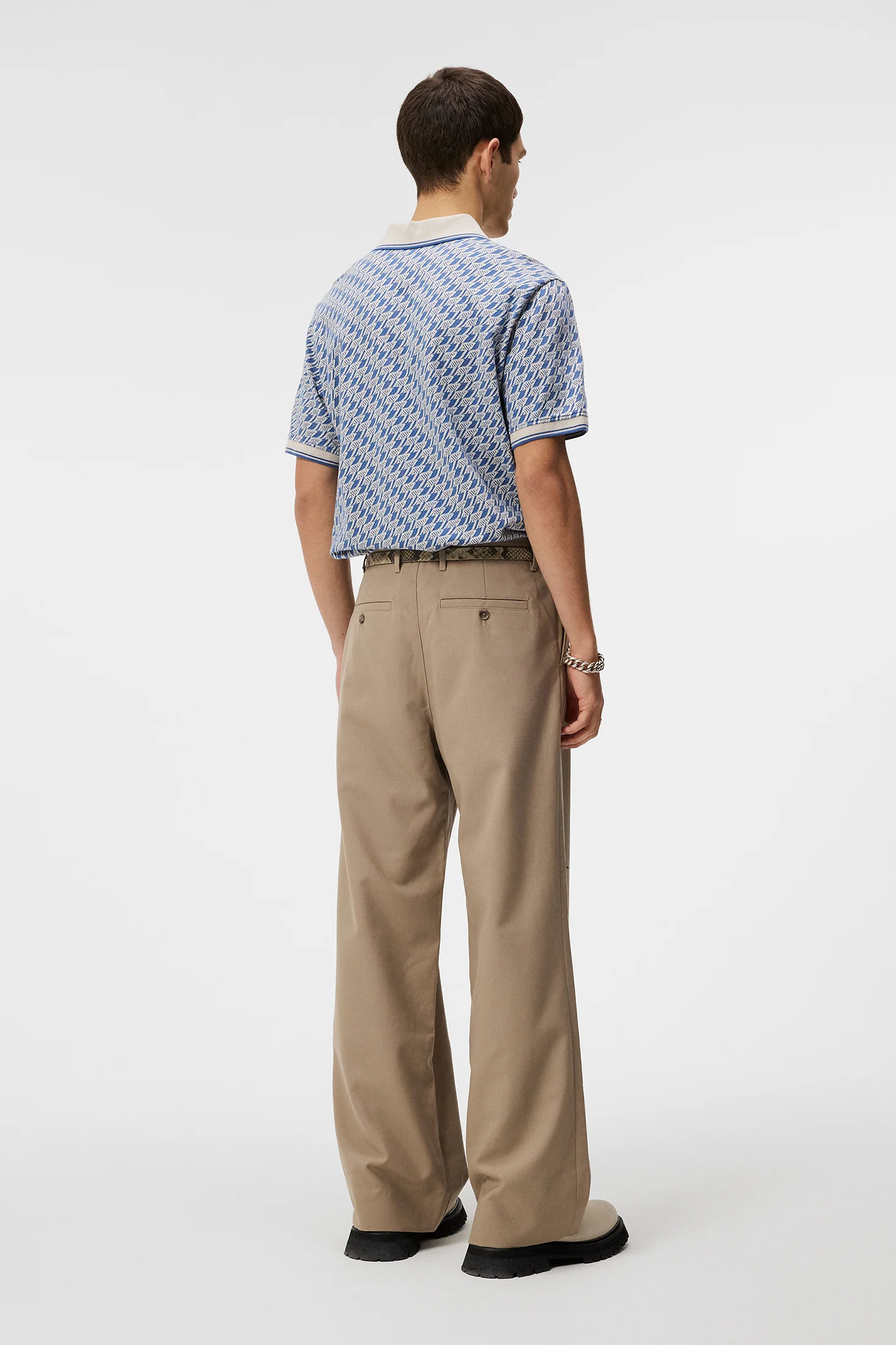 Devon Jacquard Polo / Bijou Blue - Image 3