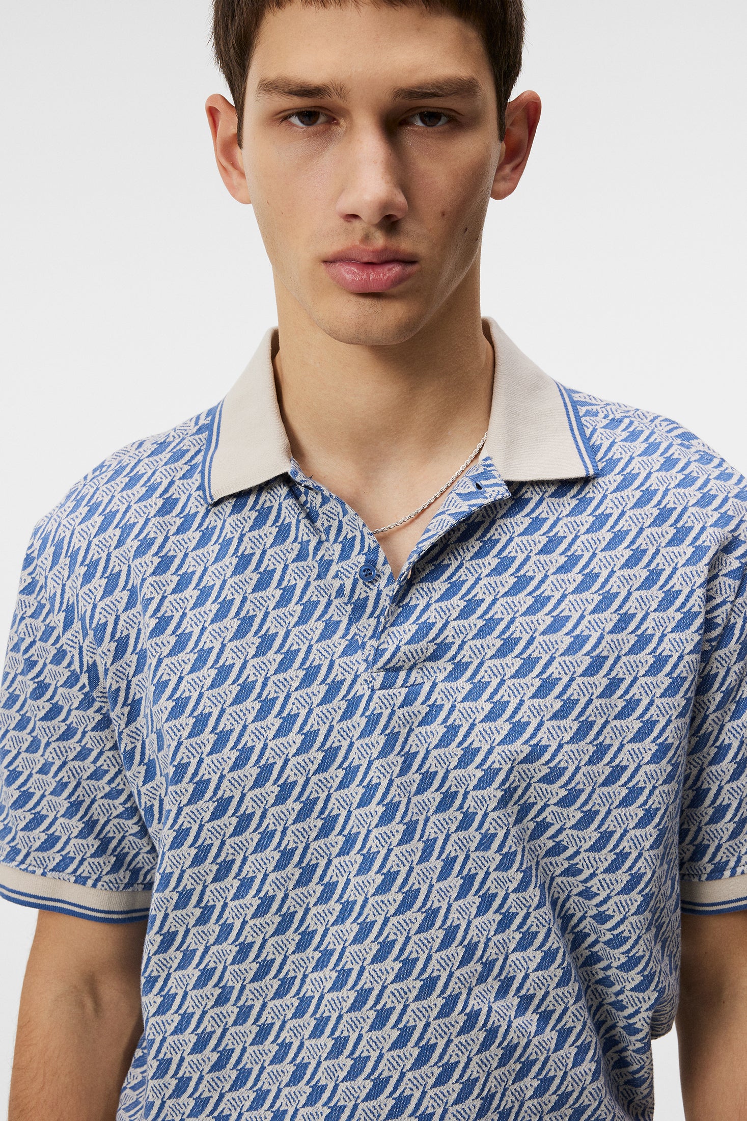 Devon Jacquard Polo / Bijou Blue - Image 5