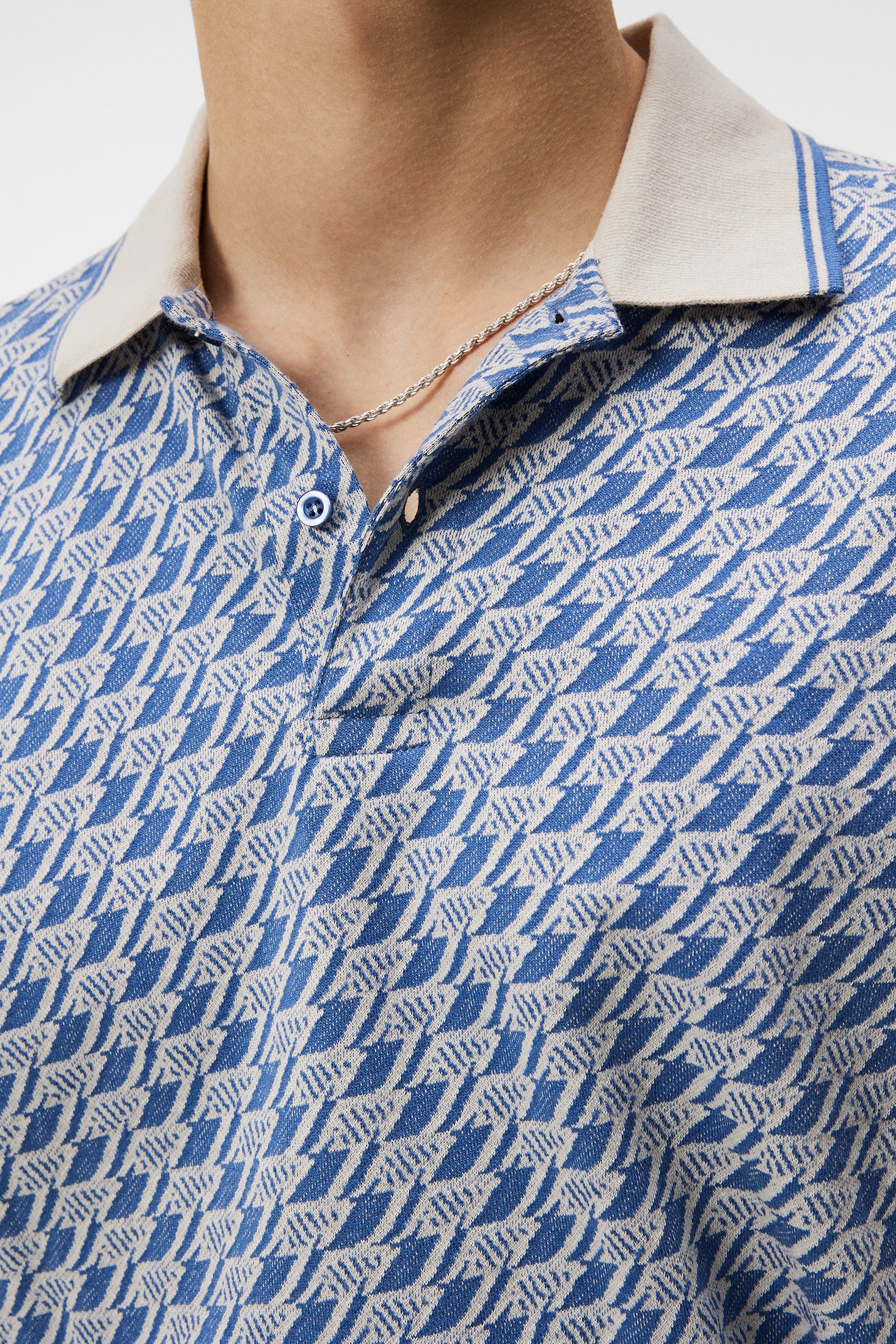 Devon Jacquard Polo / Bijou Blue - Image 6