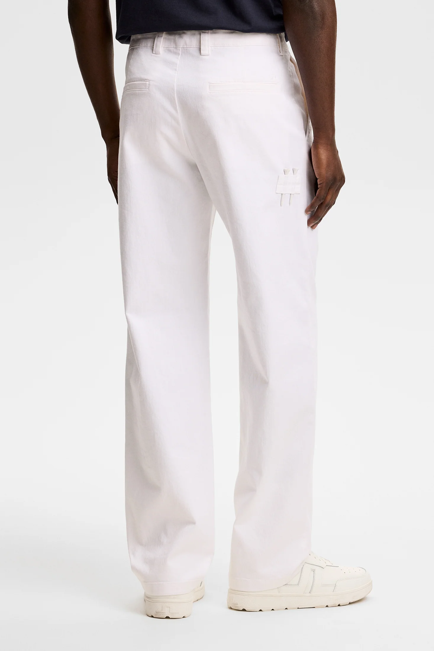 Devyn Straight Cotton Pants / White - Image 4