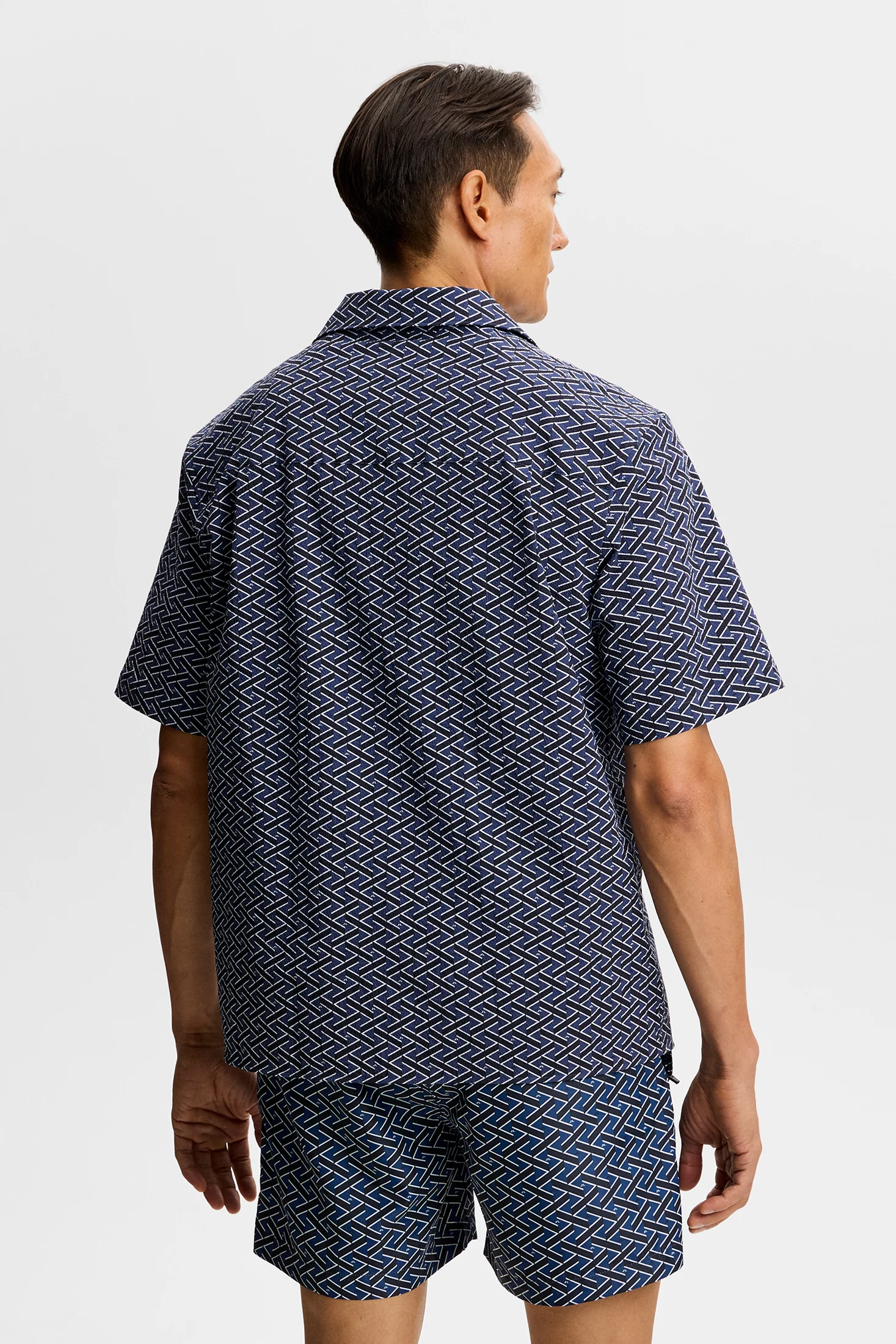 Donso Geo Resort Shirt / Ladder Estate Navy S - Image 3