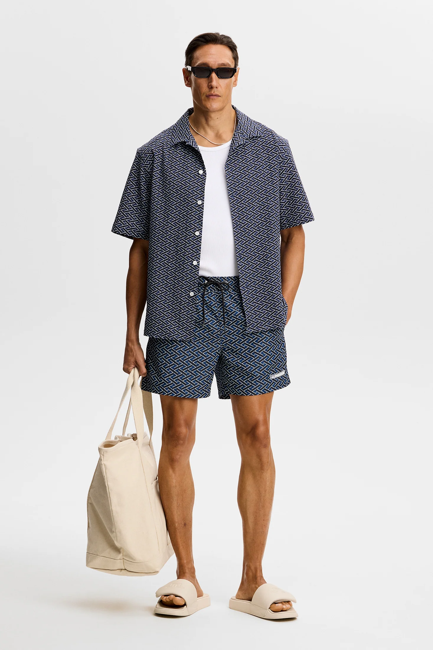 Donso Geo Resort Shirt / Ladder Estate Navy S - Image 4
