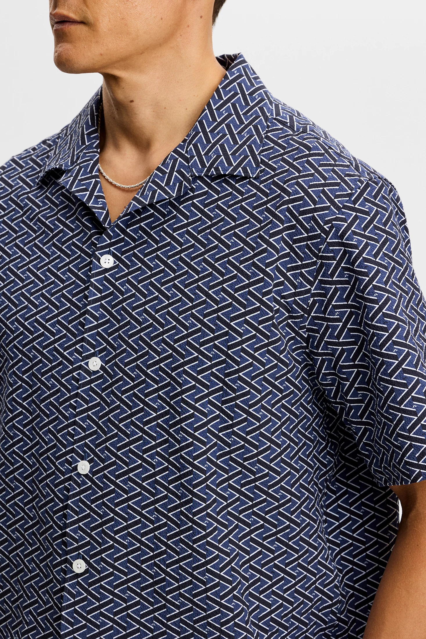 Donso Geo Resort Shirt / Ladder Estate Navy S - Image 5
