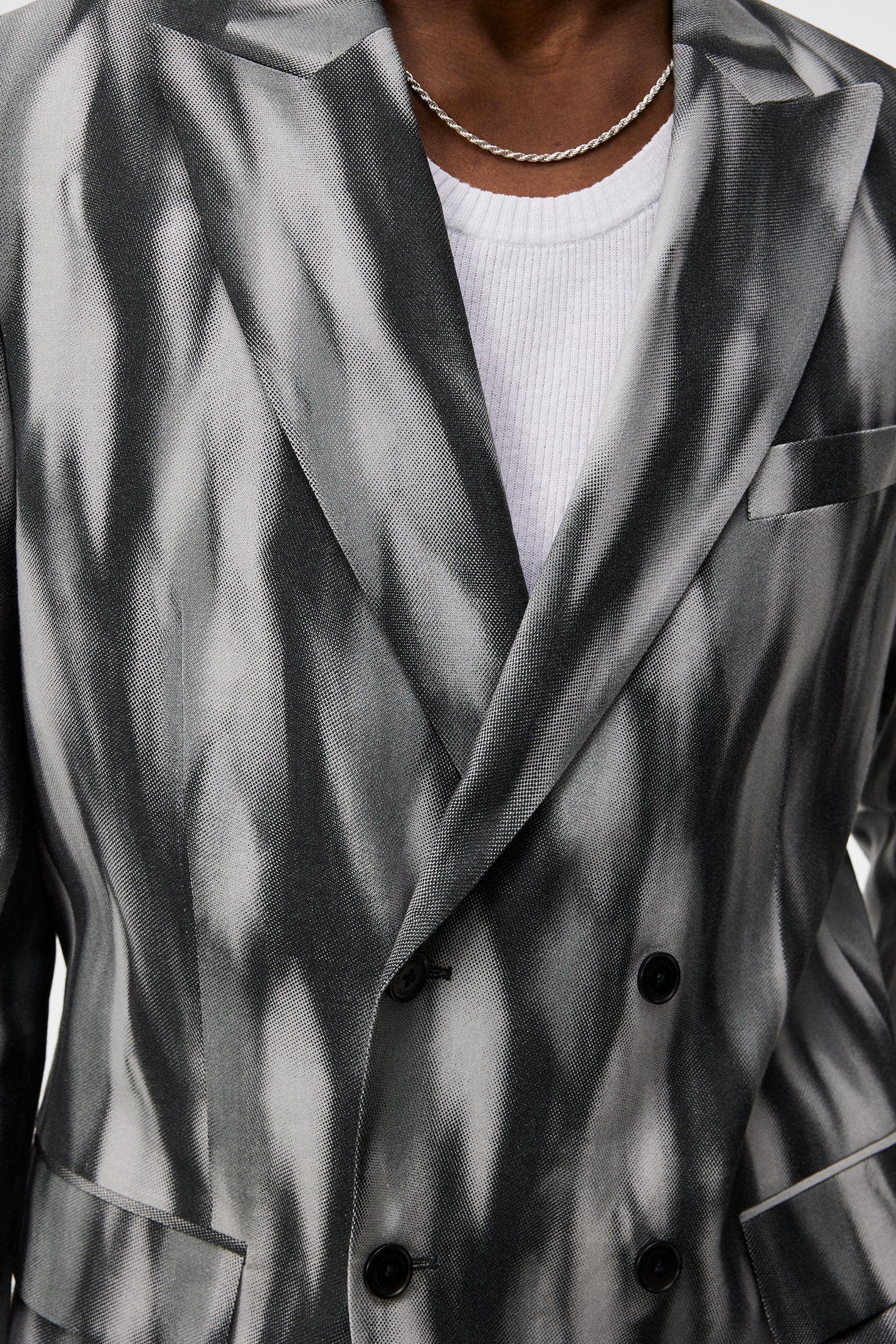Dorian Printed Linen Mix / Black - Image 5
