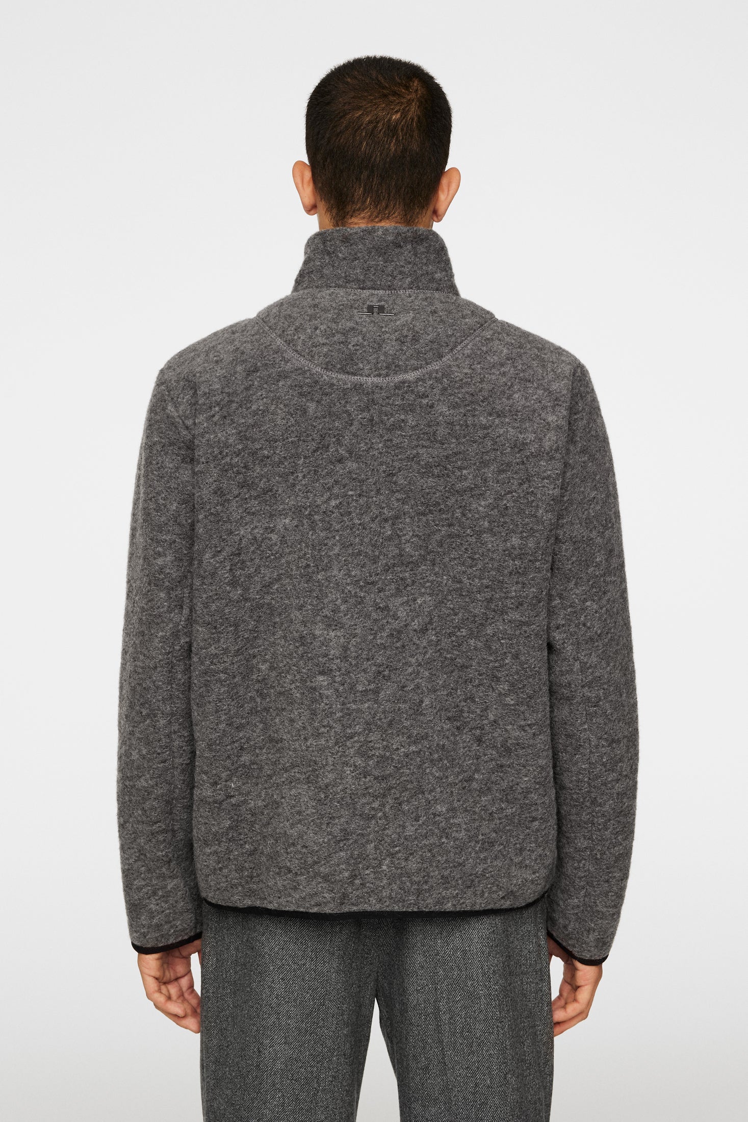 Dustin Wool Fleece Jacket / Light Grey Melange - Image 3