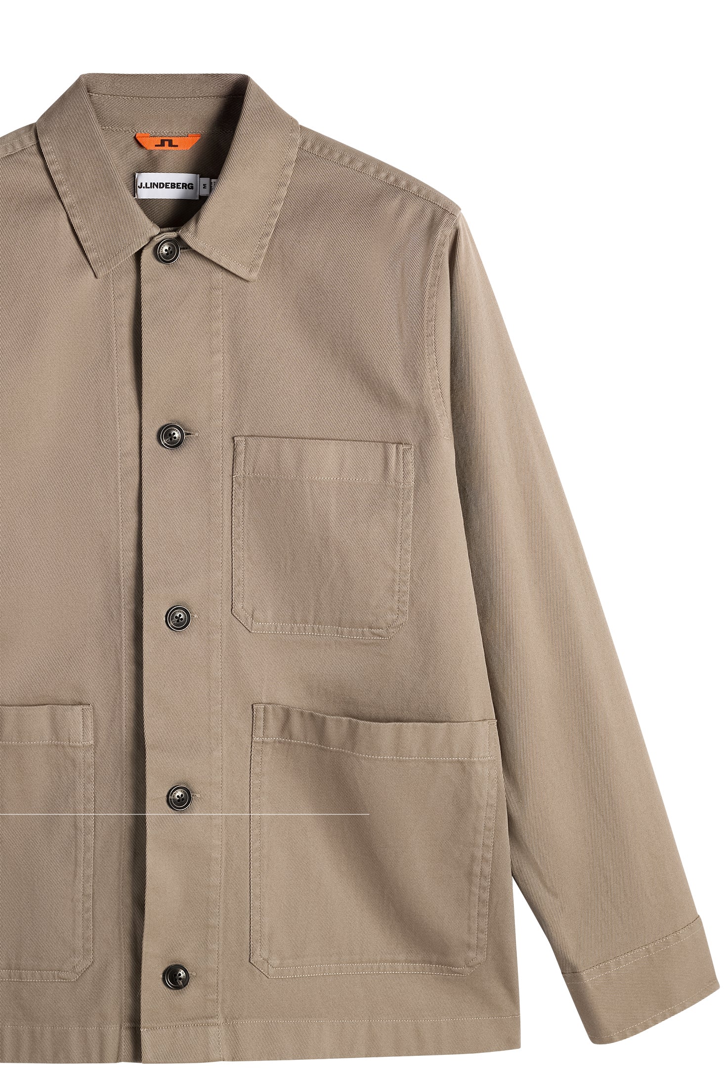 Easton Cotton Overshirt / Brindle - Image 6