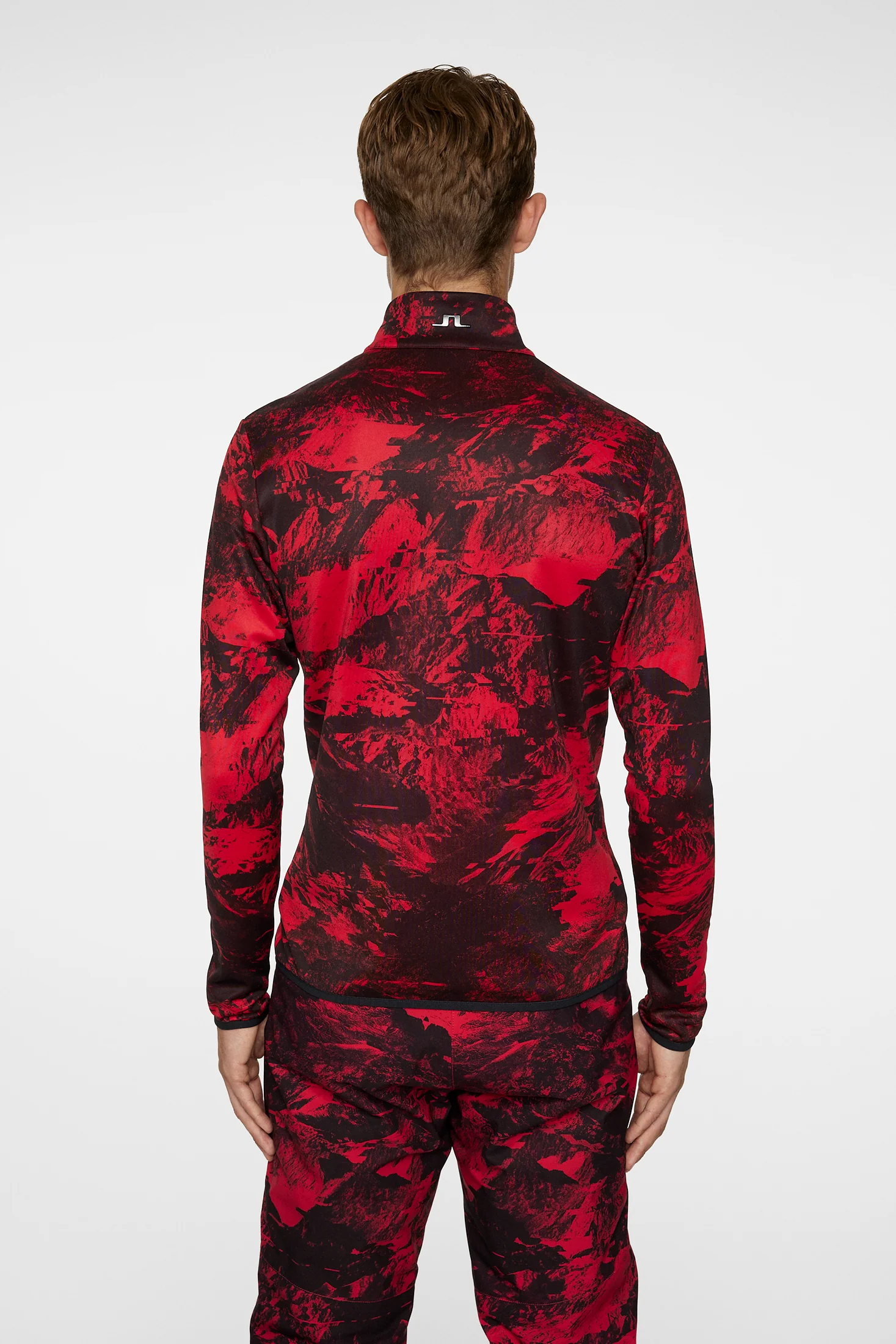 Eddie Print Mid Layer / Mountain Glitch Red - Image 3