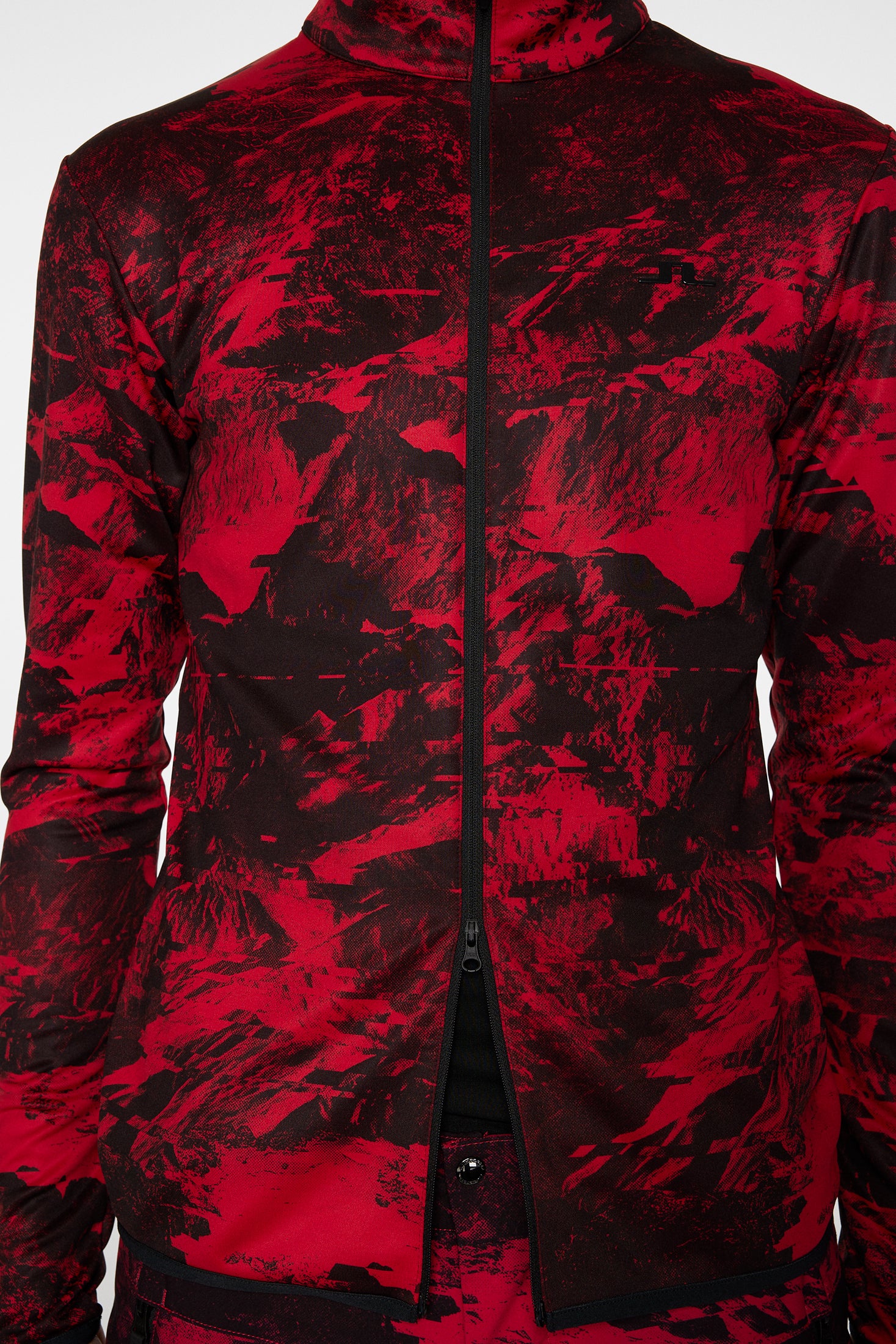 Eddie Print Mid Layer / Mountain Glitch Red - Image 6