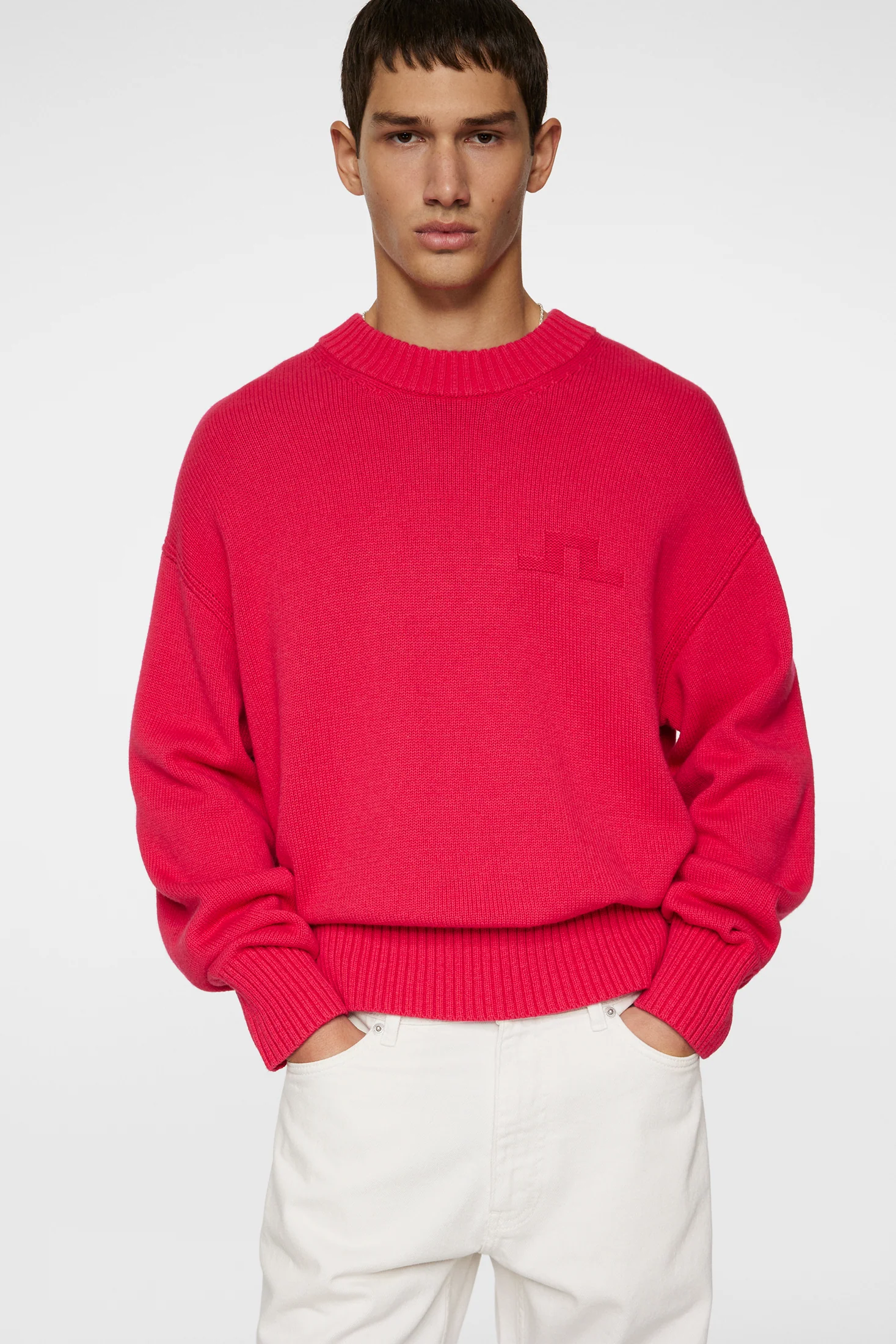 Eddy Cotton Wool Crew Neck / Azalea - Image 5