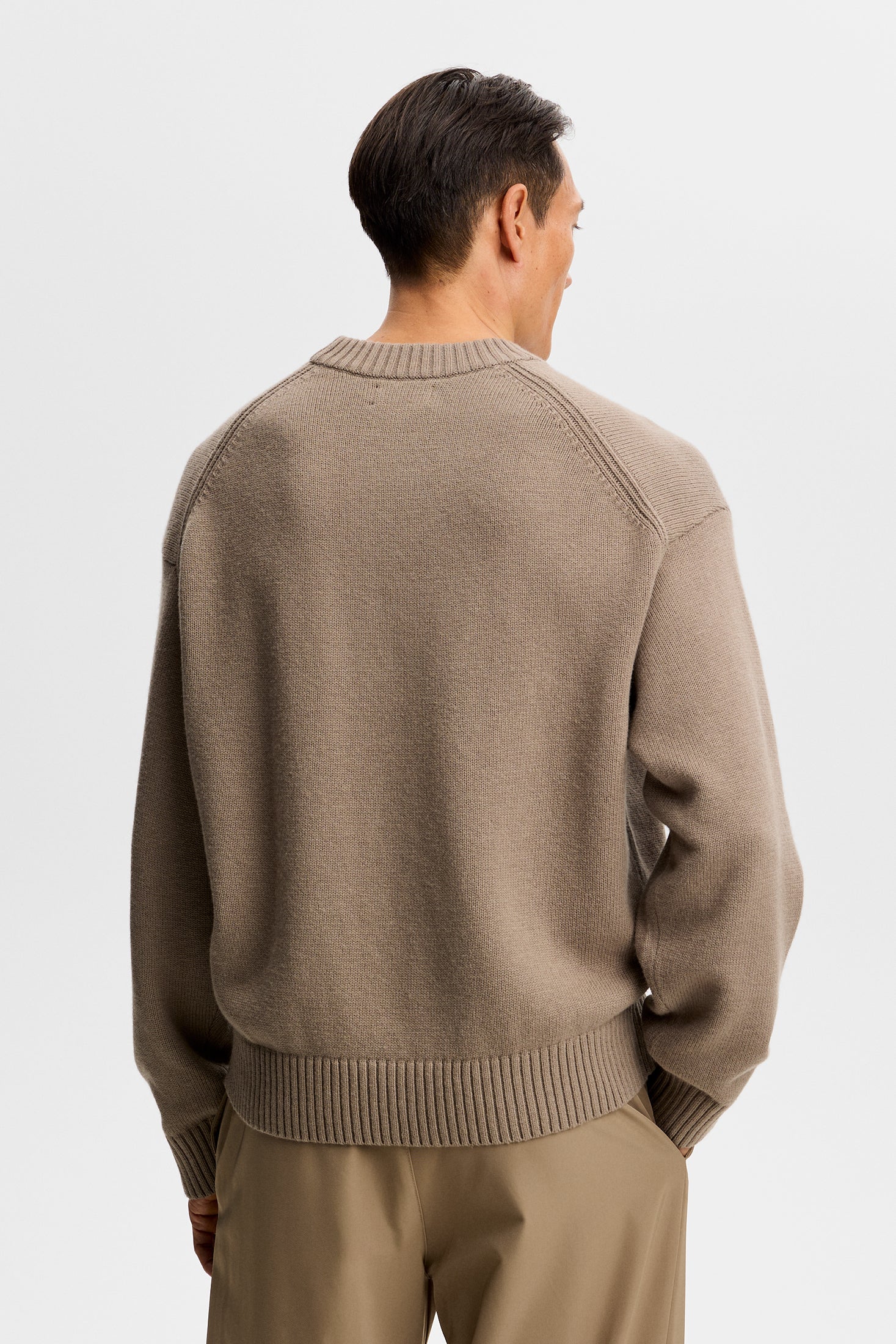 Eddy Cotton Wool Crew Neck / Brindle - Image 3
