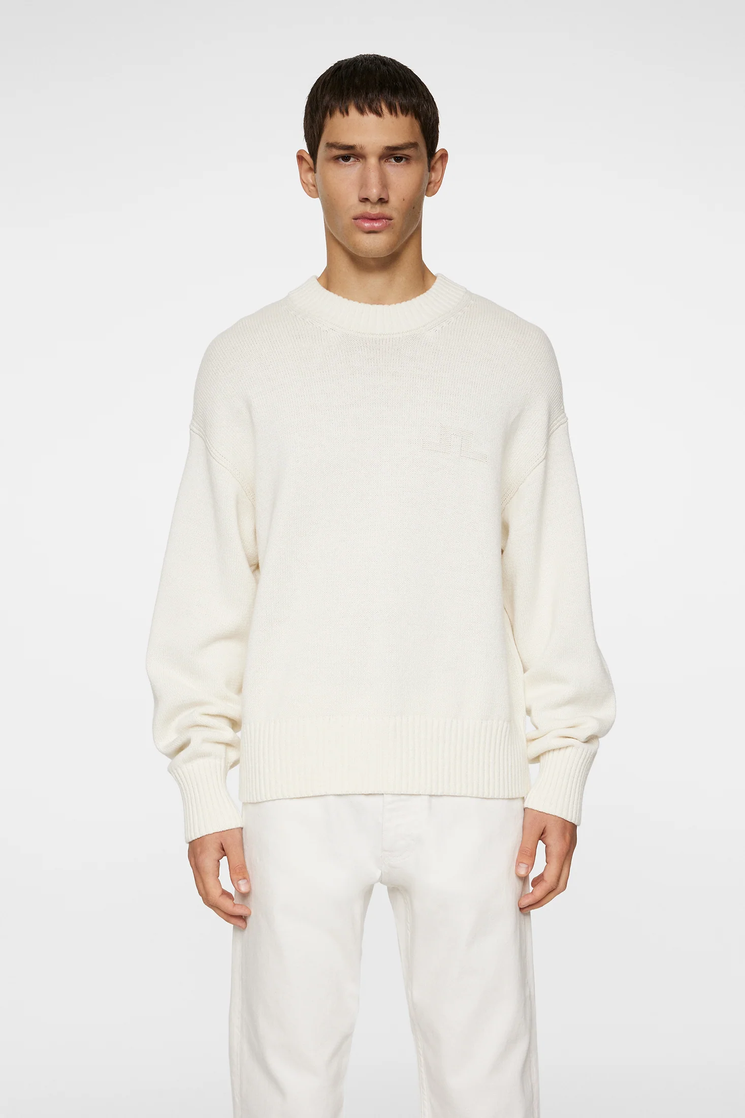 Eddy Cotton Wool Crew Neck / White - Image 2