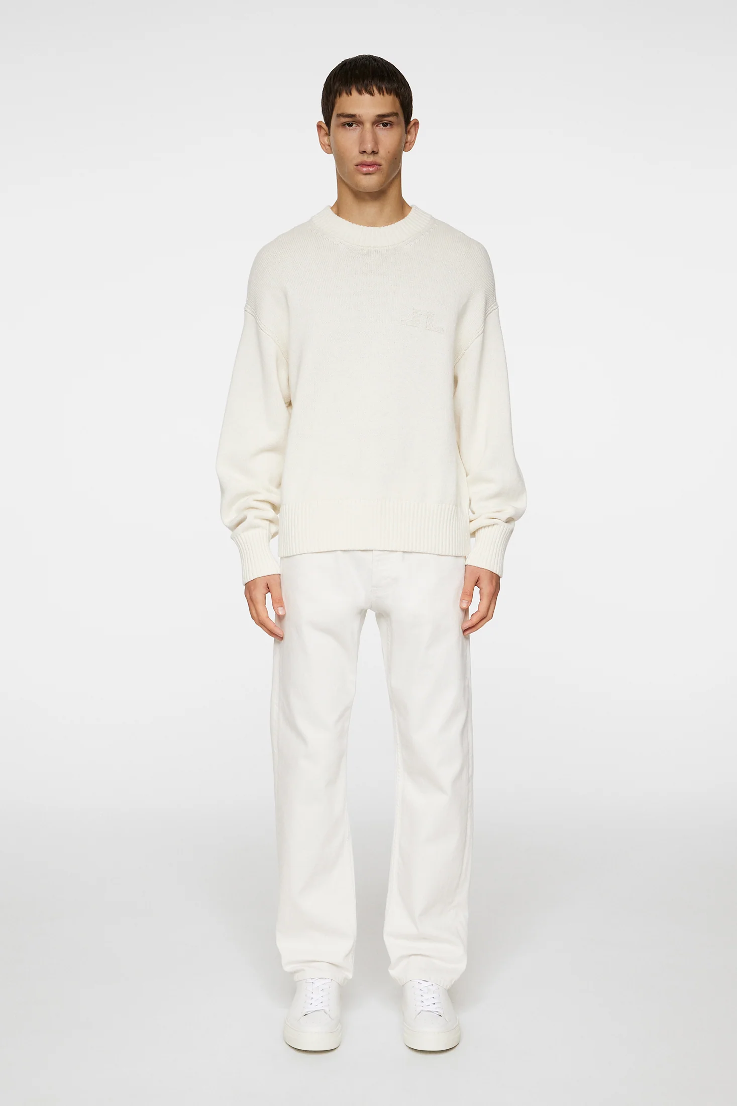 Eddy Cotton Wool Crew Neck / White - Image 4