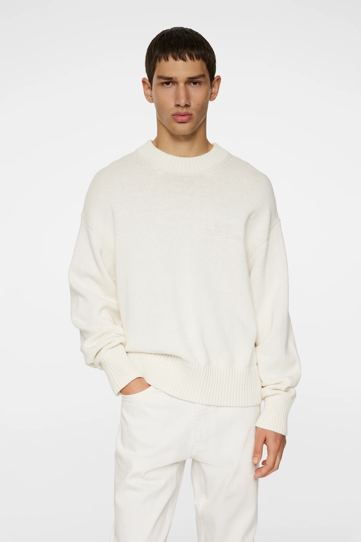 Eddy Cotton Wool Crew Neck / White - Image 5