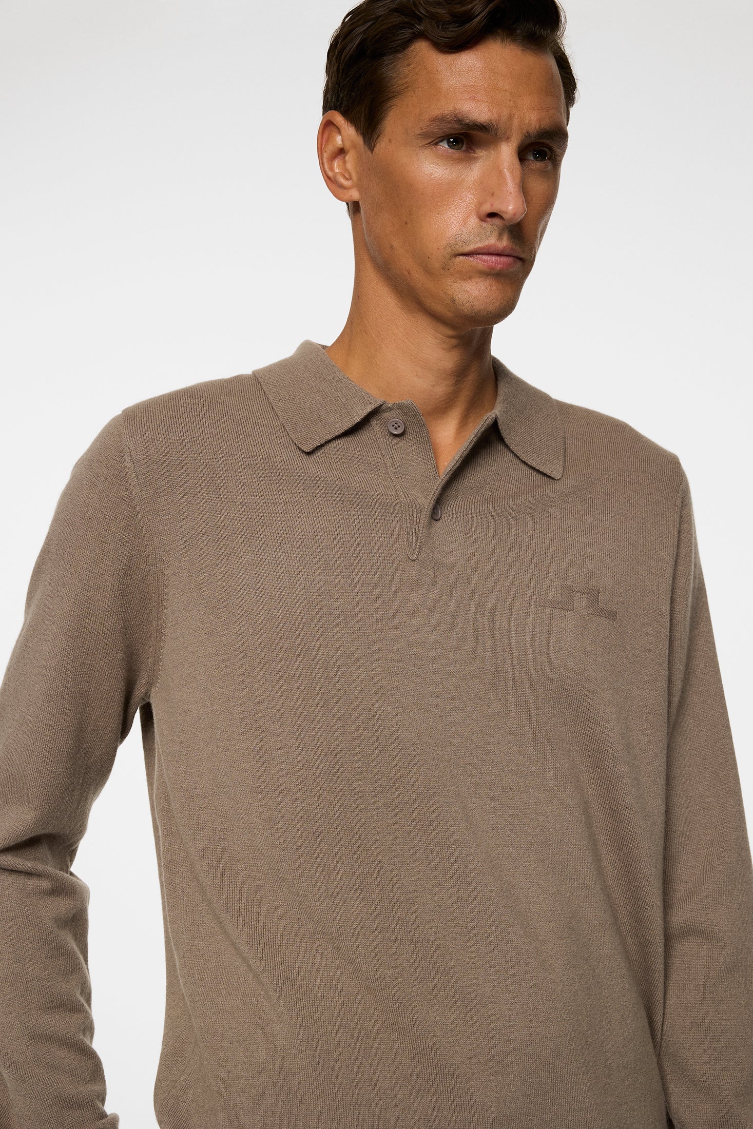 Edgar Knitted Wool Polo / Brindle - Image 5