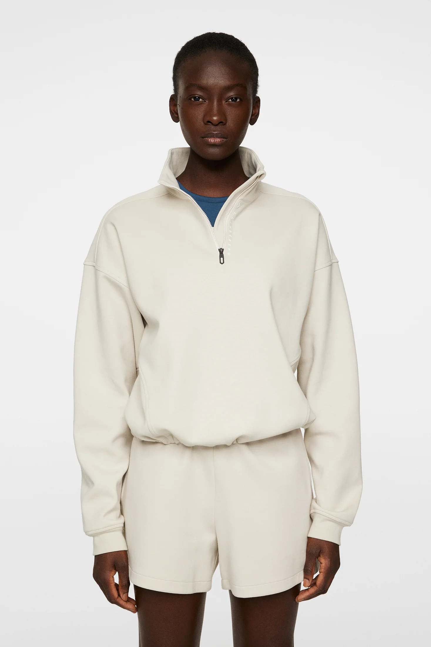 Elin Zip Sweatshirt / Moonbeam - Image 3