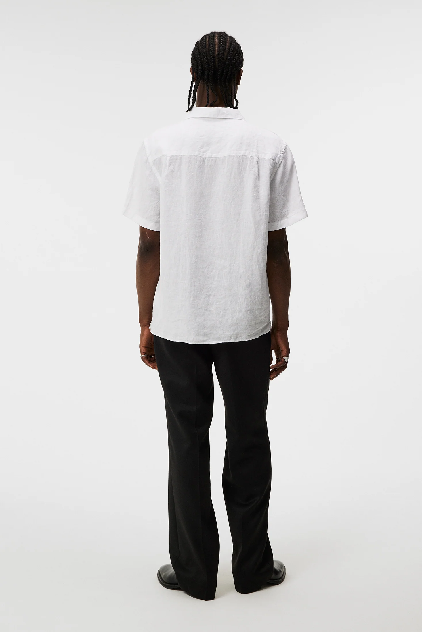 Elio Linen Melange Shirt / White - Image 3
