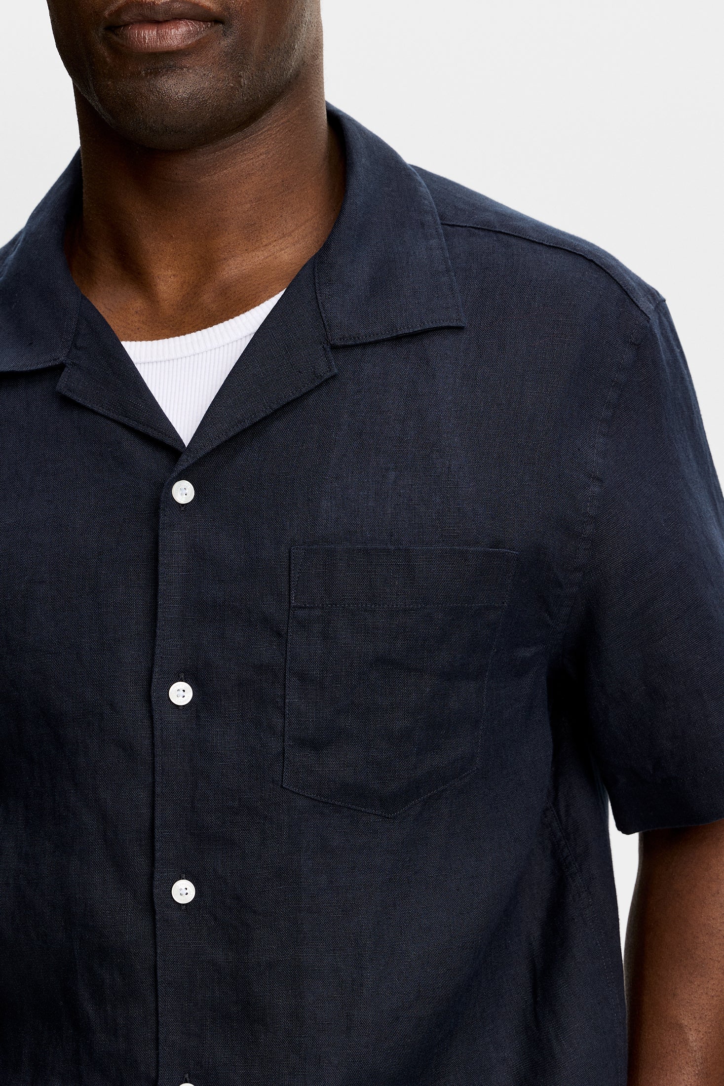 Elio Linen Shirt / JL Navy - Image 5