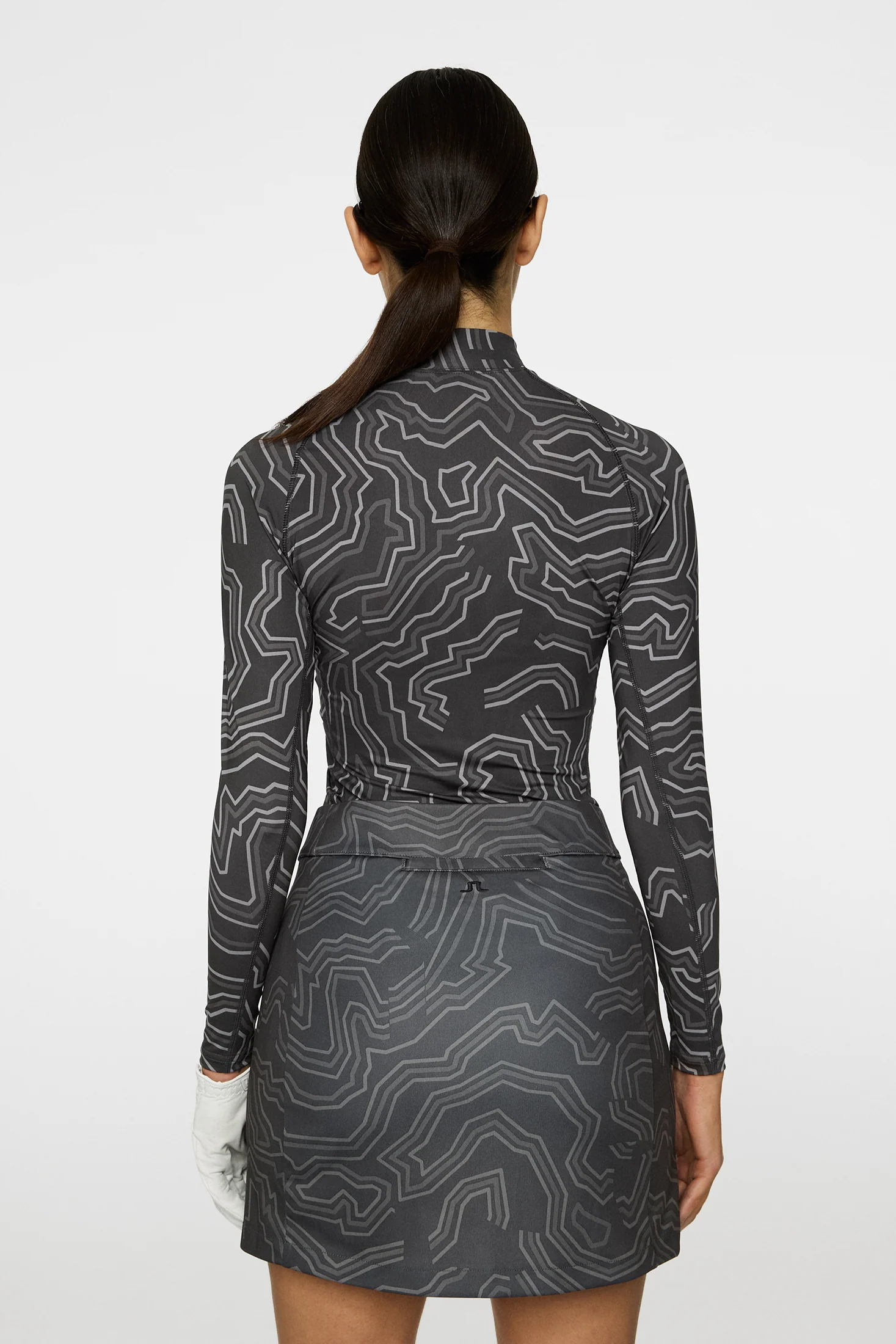 Ella Print Compression Top / Topo Asphalt L - Image 3
