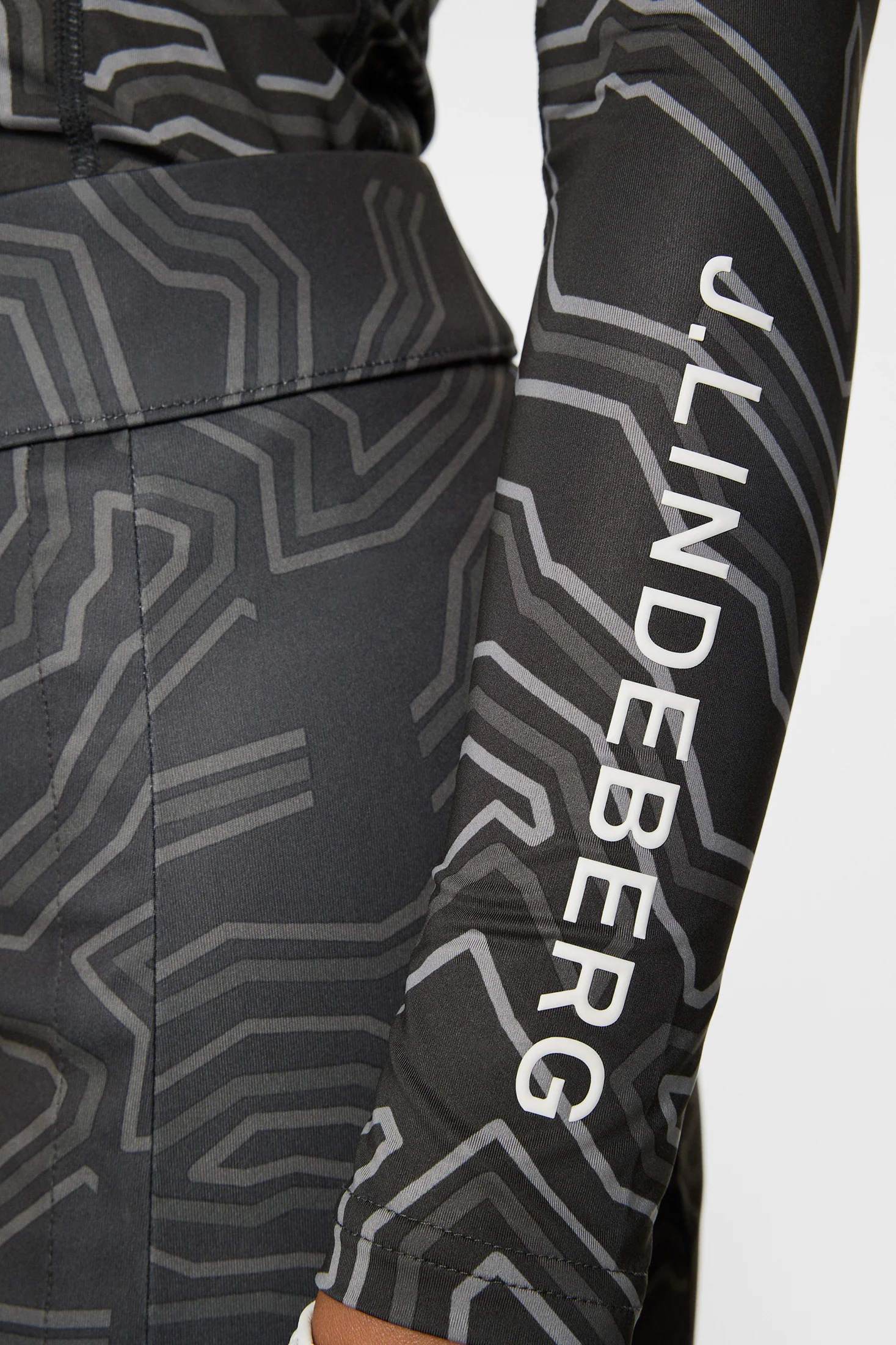 Ella Print Compression Top / Topo Asphalt L - Image 6