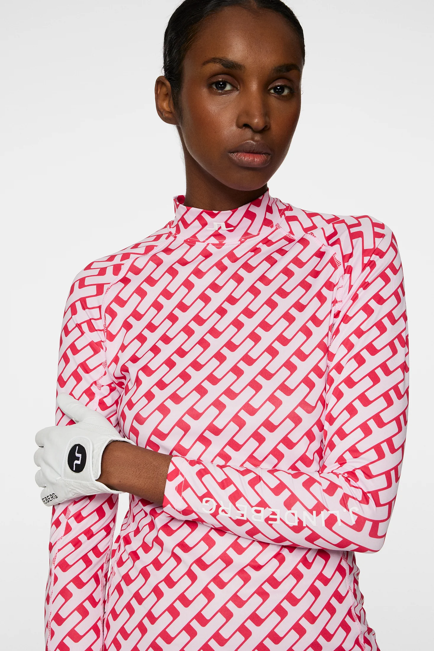 Ella Print Compression Top / Tour Geo Pink M - Image 5