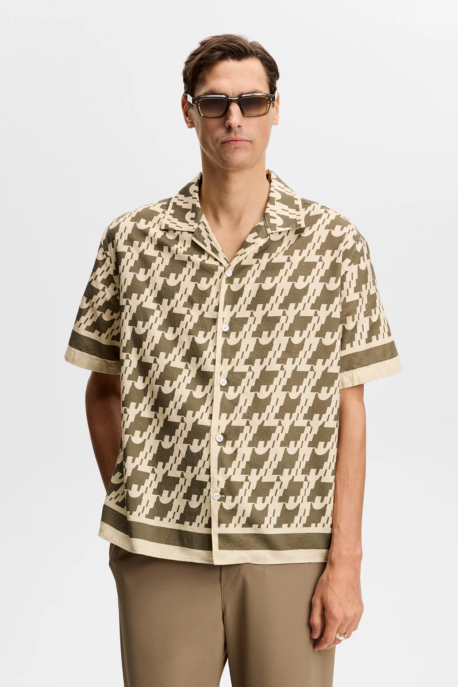 Ellis Border Resort Shirt / JL Glitch Kalamata - Image 2